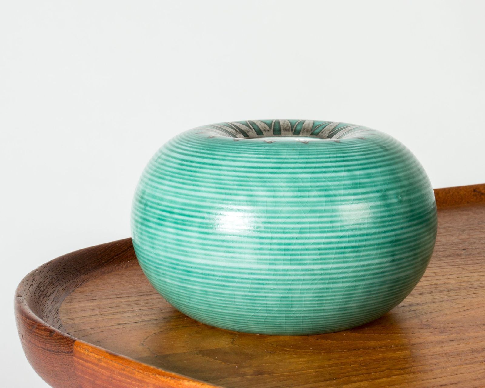 Stoneware "Argenta" Vase By Wilhelm Kåge, Gustavsberg, Sweden, 1933 photo for sale