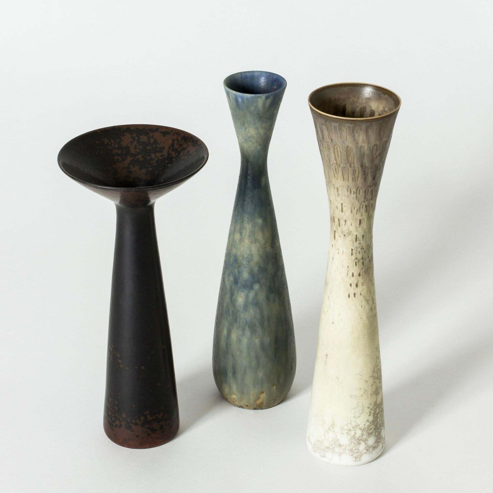 Scandinavian Modern Stoneware Vase, Carl Harry Stålhane, Rörstrand, Sweden, 1950 photo vintage