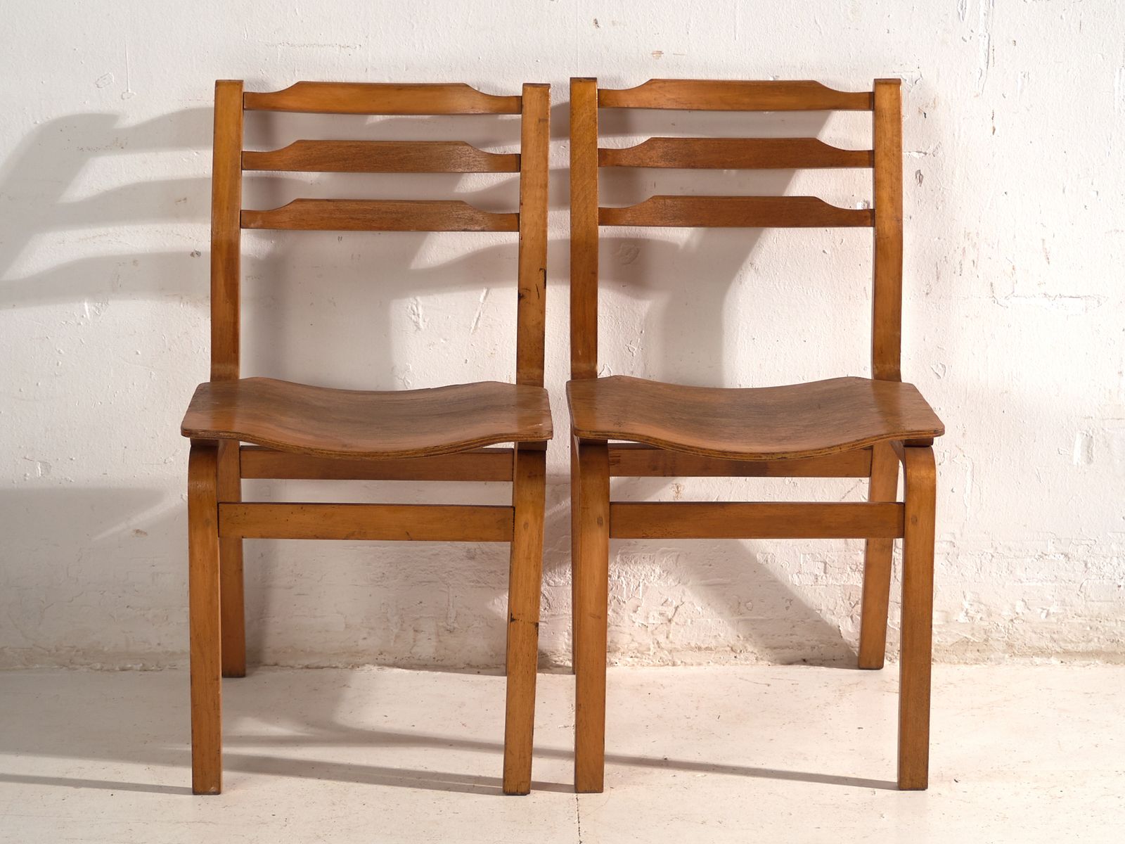 Antique Chairs In Beech And Moulded Plywood – Central Europe, Circa 1960 #S3 photo 532.0
