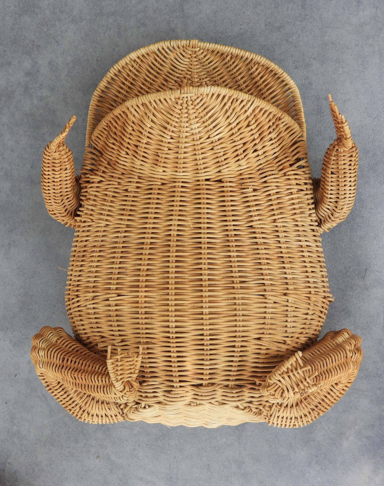Olivier Cajan French Wicker Frog Basket, Circa 1970 photo buy