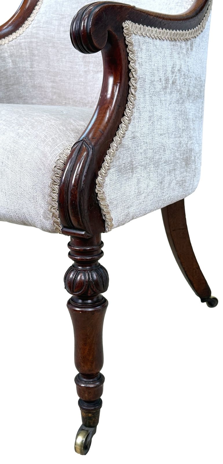 Fauteuil de bibliothèque Regency en acajou, style cuvette, Angleterre, XIXe siècle (vers 1825) photo furniture