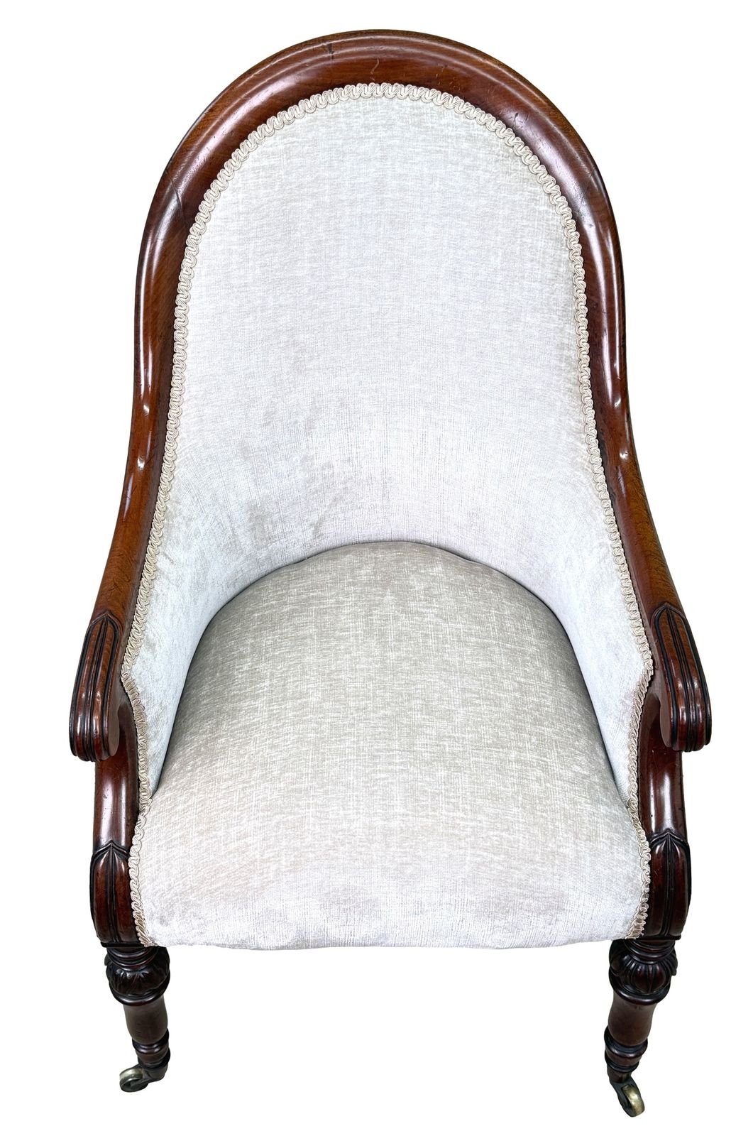 Regency Mahogany Tub Library Fauteuil, Engels, 19e eeuw (Engeland, ca. 1825) photo vinterior