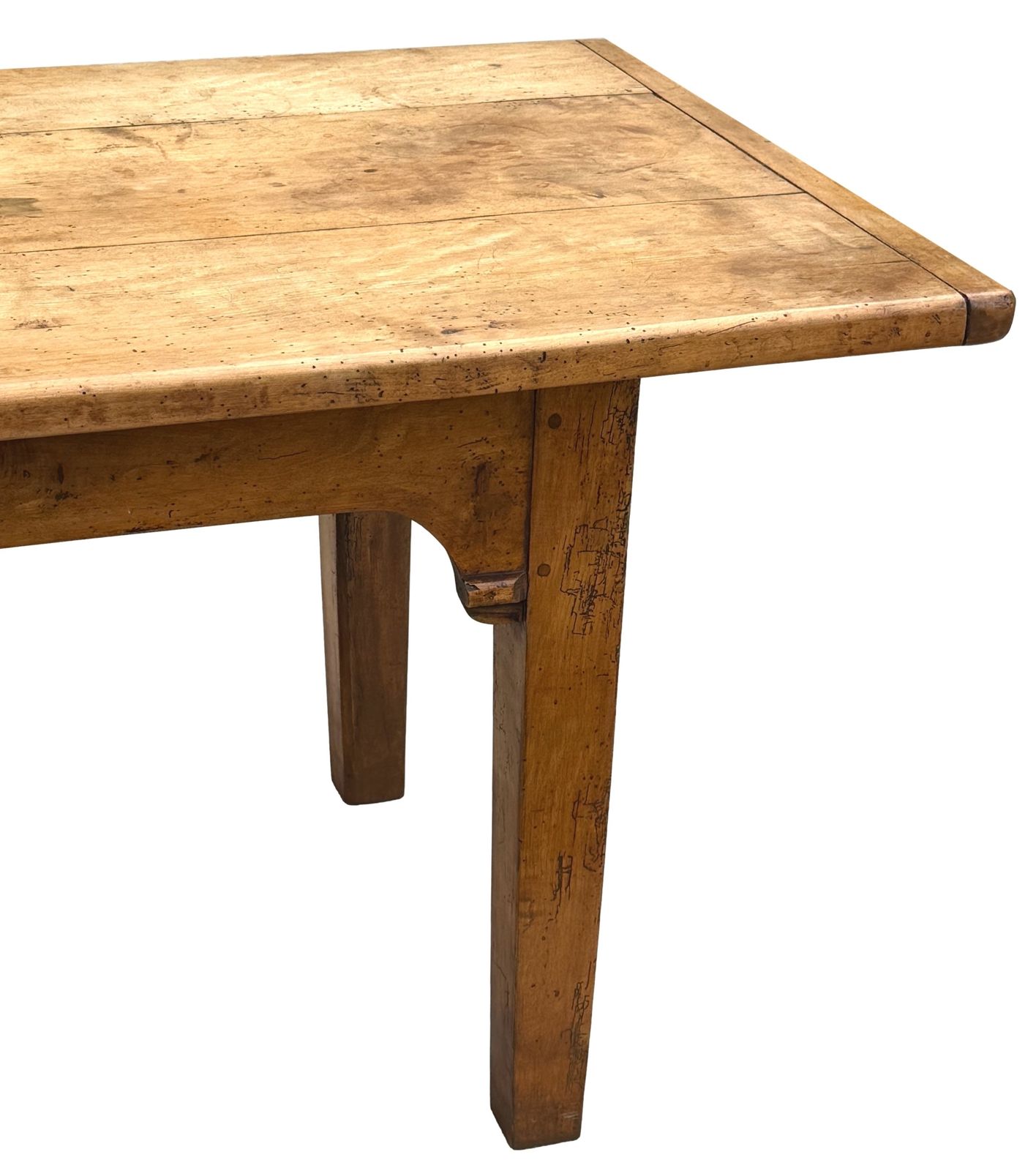 8800.0 Large Early 19th Century Sycamore Farmhouse Kitchen Dining Table, French Provincial (France, Circa 1820) photo