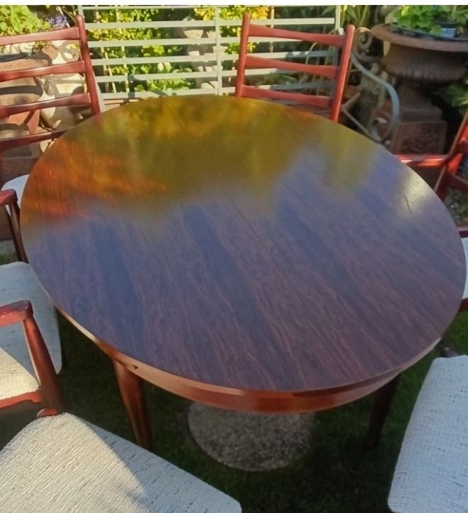 Reduced.. House Move Imminent  !!Rosewood Finished Greaves & Thomas Extending Dining Table And 6 Chairs. photo furniture