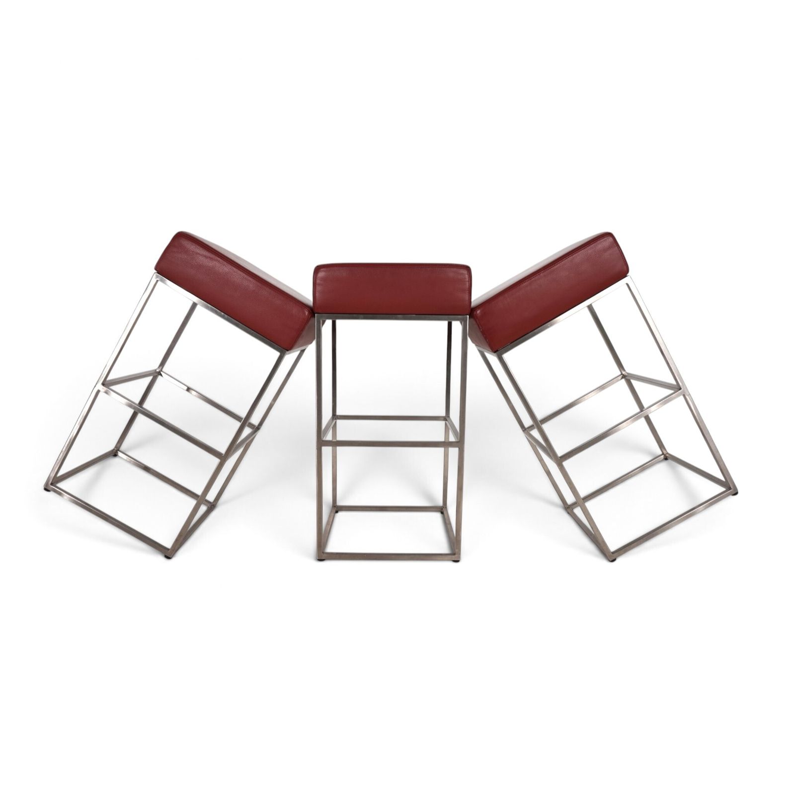photo furniture De Sede Set Of 3 Ds 218/55 Leather Bar Stools By Paolo Piva, 2000