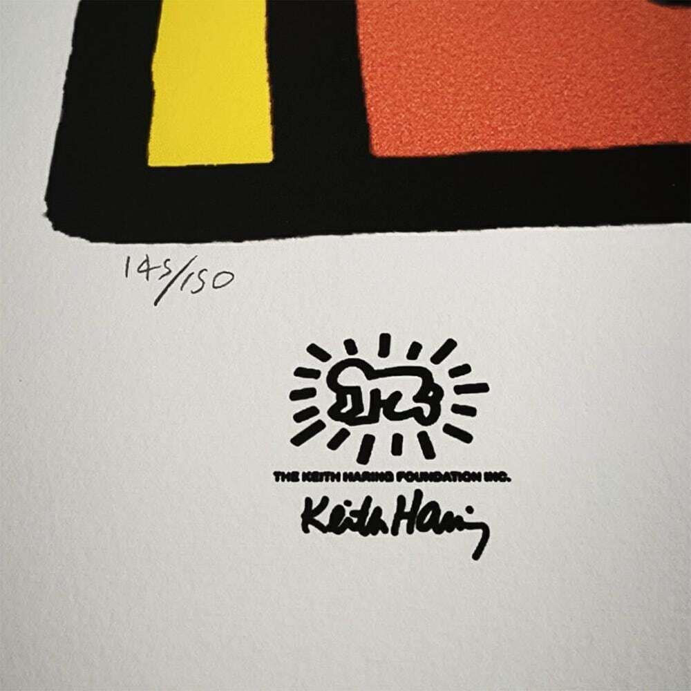 Keith Haring Limited Edition Lithograph uit de jaren 1990, genummerd in potlood. photo 376.0