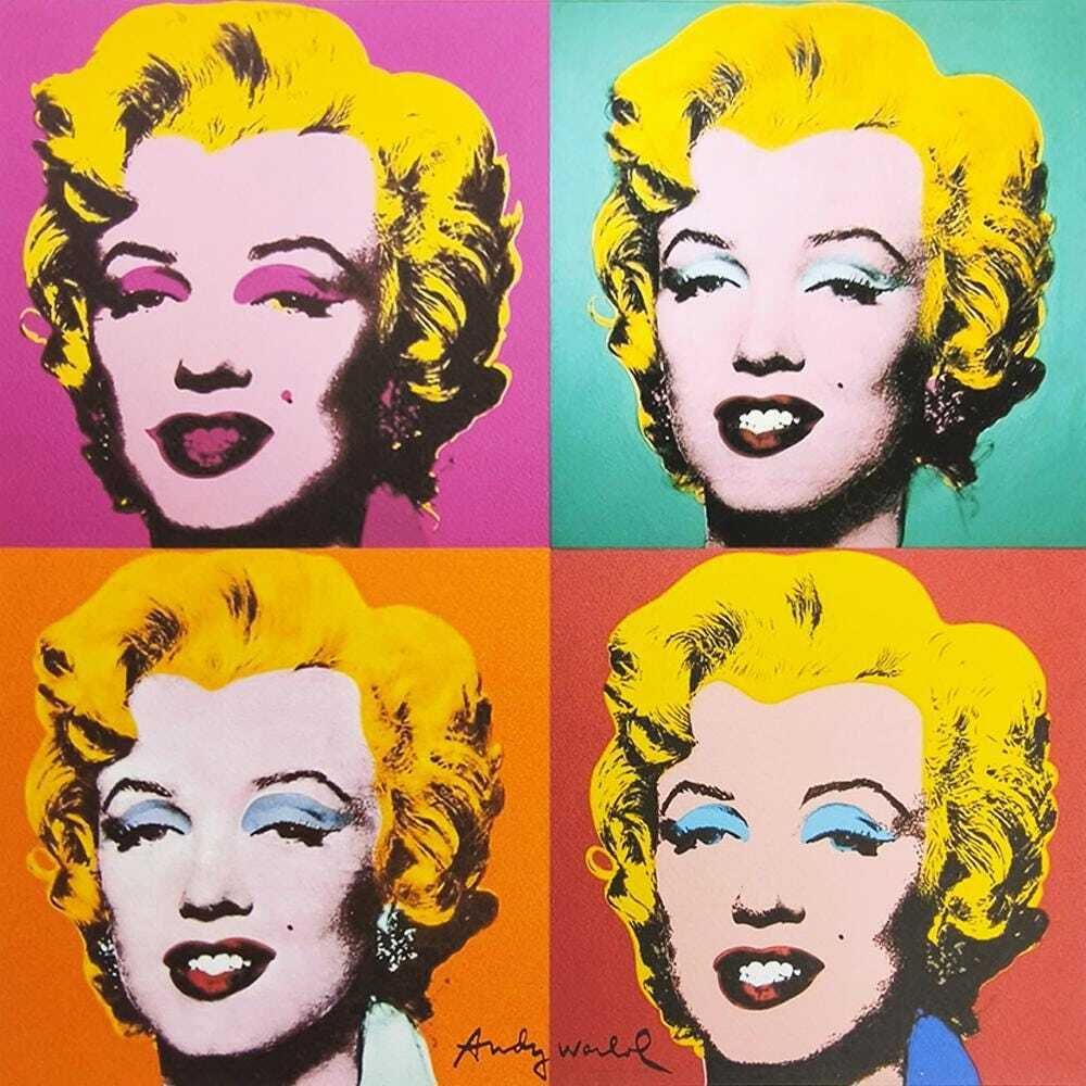 1980s Andy Warhol "Marilyn" Limited Edition Lithograph By Cmoa.    °°°°Ddp Shipping  To The Uk, With Duties Prepaid. photo furniture