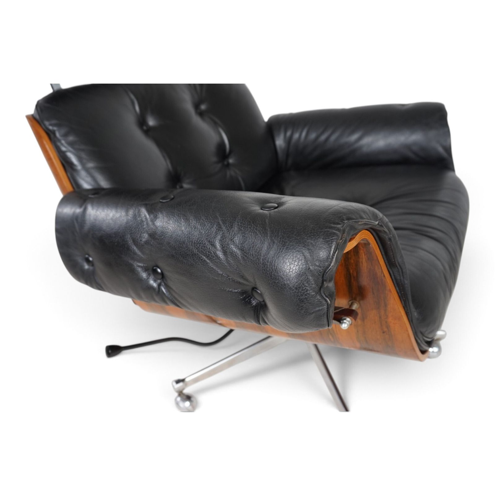 photo vintage Martin Stoll Leather Lounge Chair For Stoll Giroflex, 1960