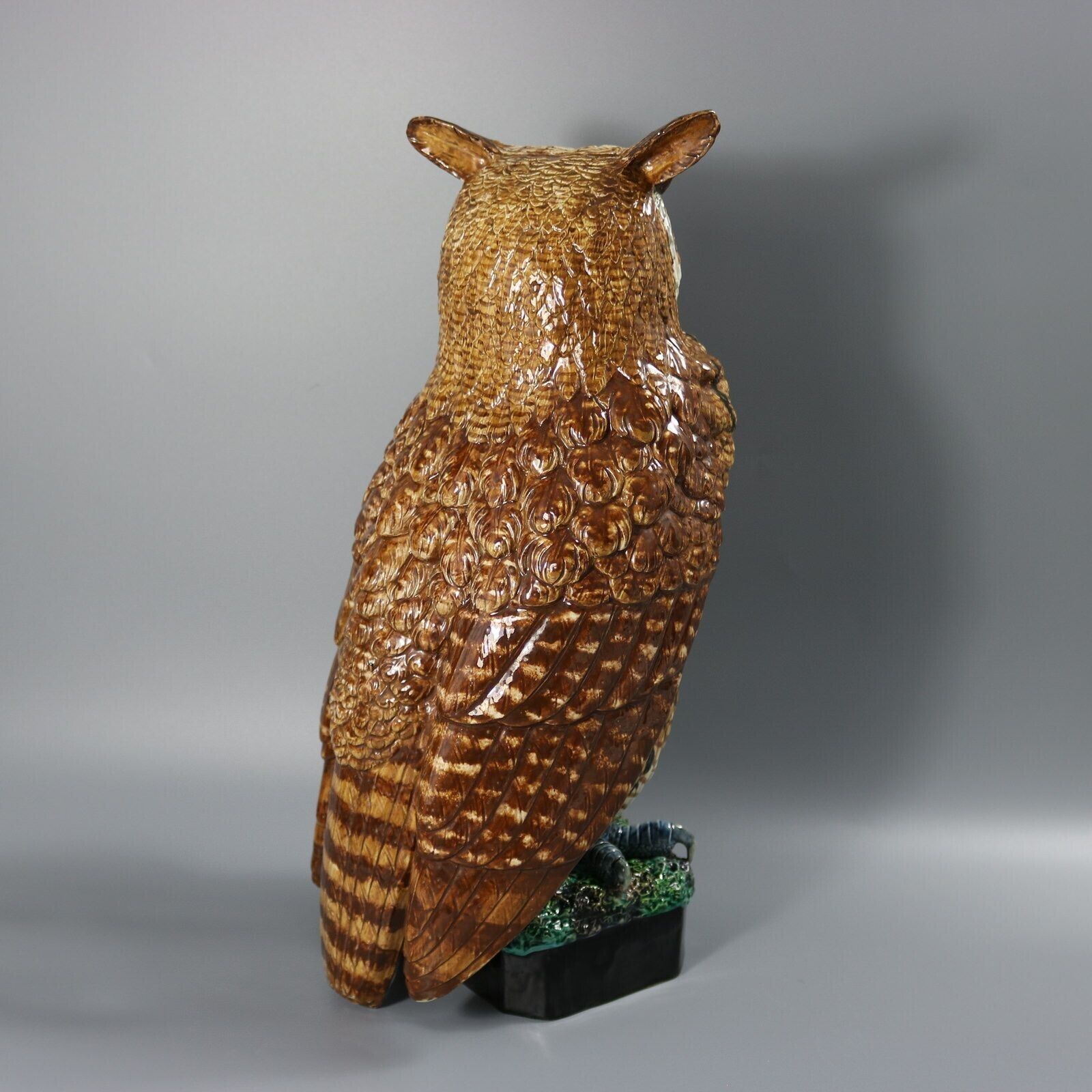 Rare Hugo Lonitz Majolica Eagle Owl Figure photo 31000.0