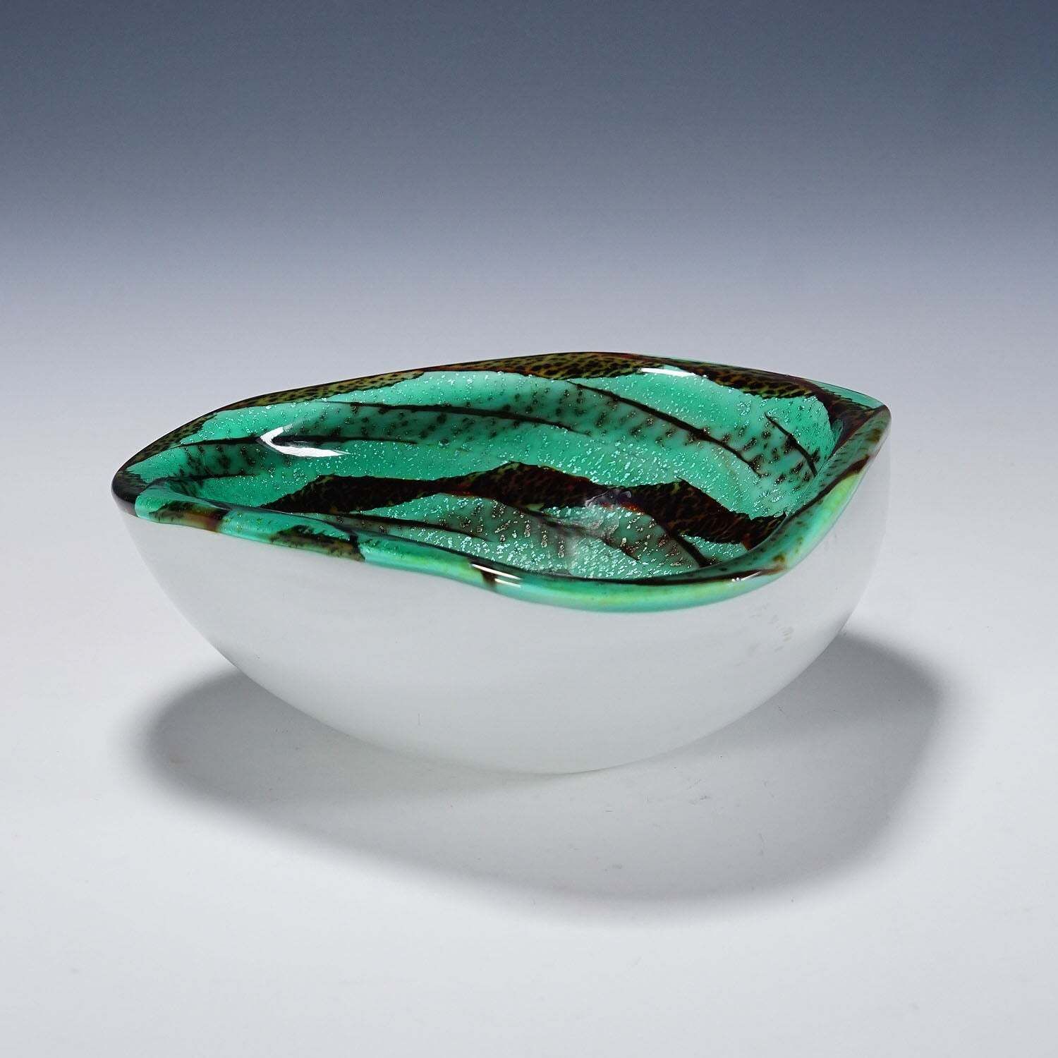 Alfredo Barbini attr. Murano glazen schaal, Venetië jaren 1960 photo Woonaccessoires