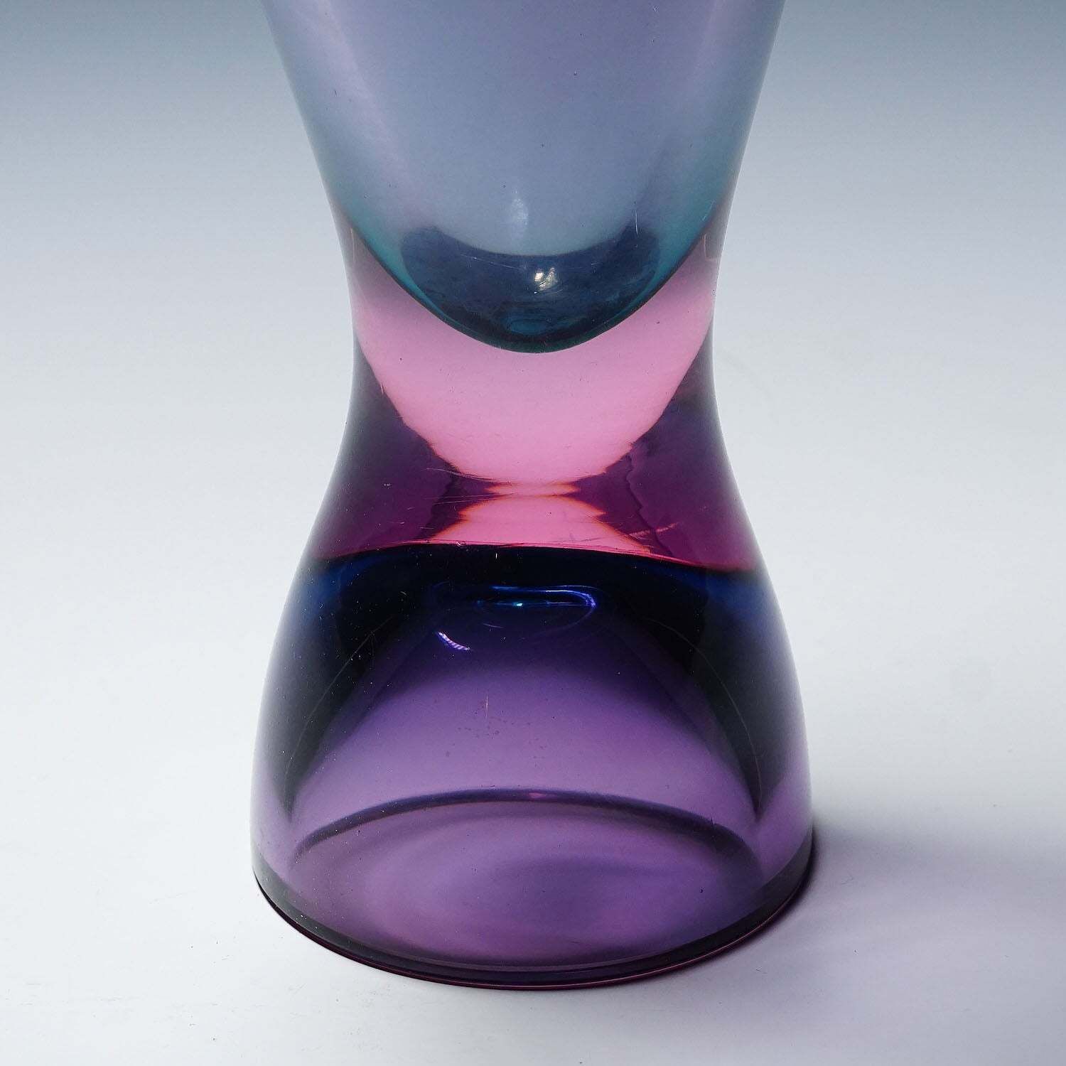 Archimede Seguso Sommerso Vase In Blue And Violet, Murano Italy Ca. 1960s photo Home Decor