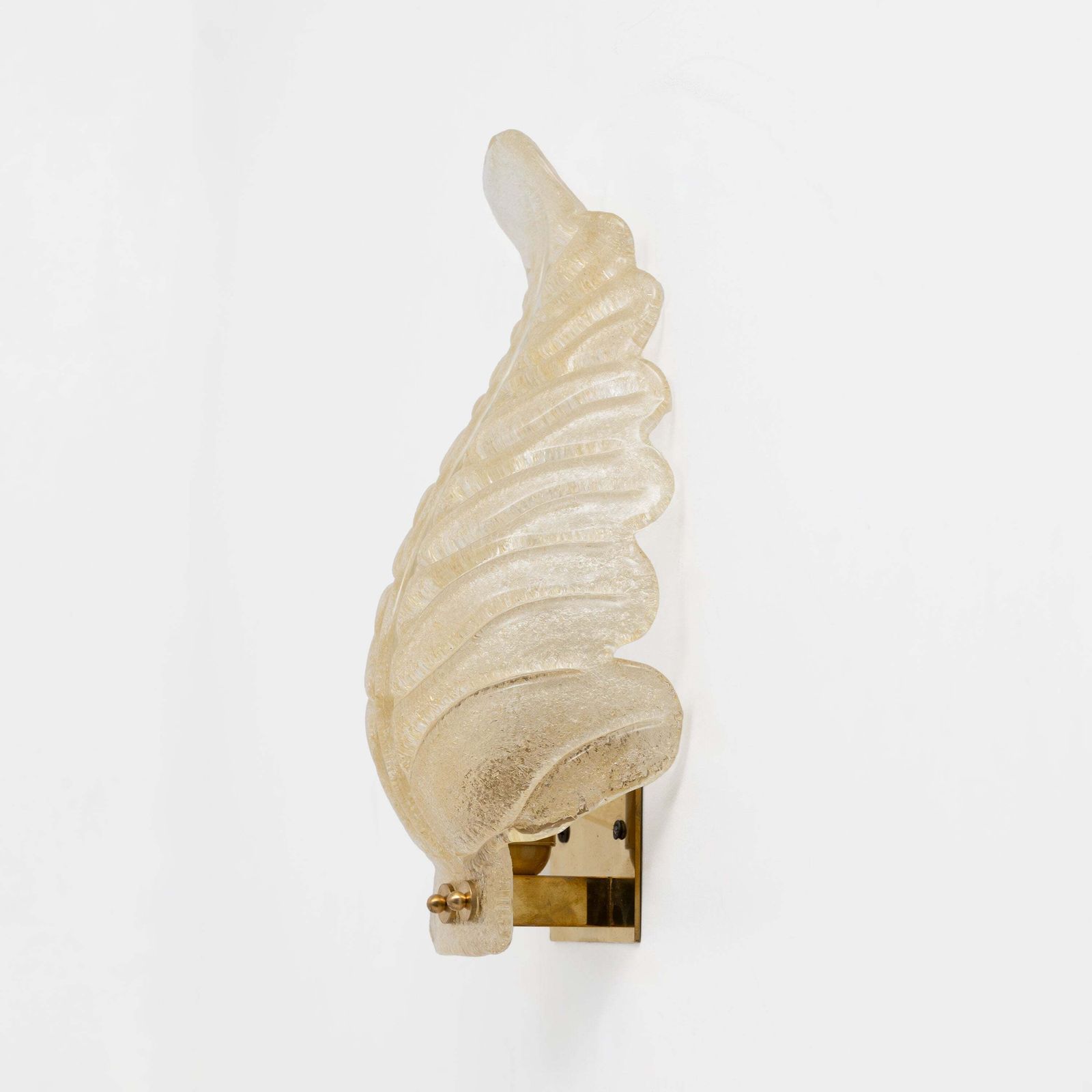 Paar Wandlampen in Barovier & Toso Stijl, Mid-Century Modern Murano Glas met Goudblad photo 1923.0