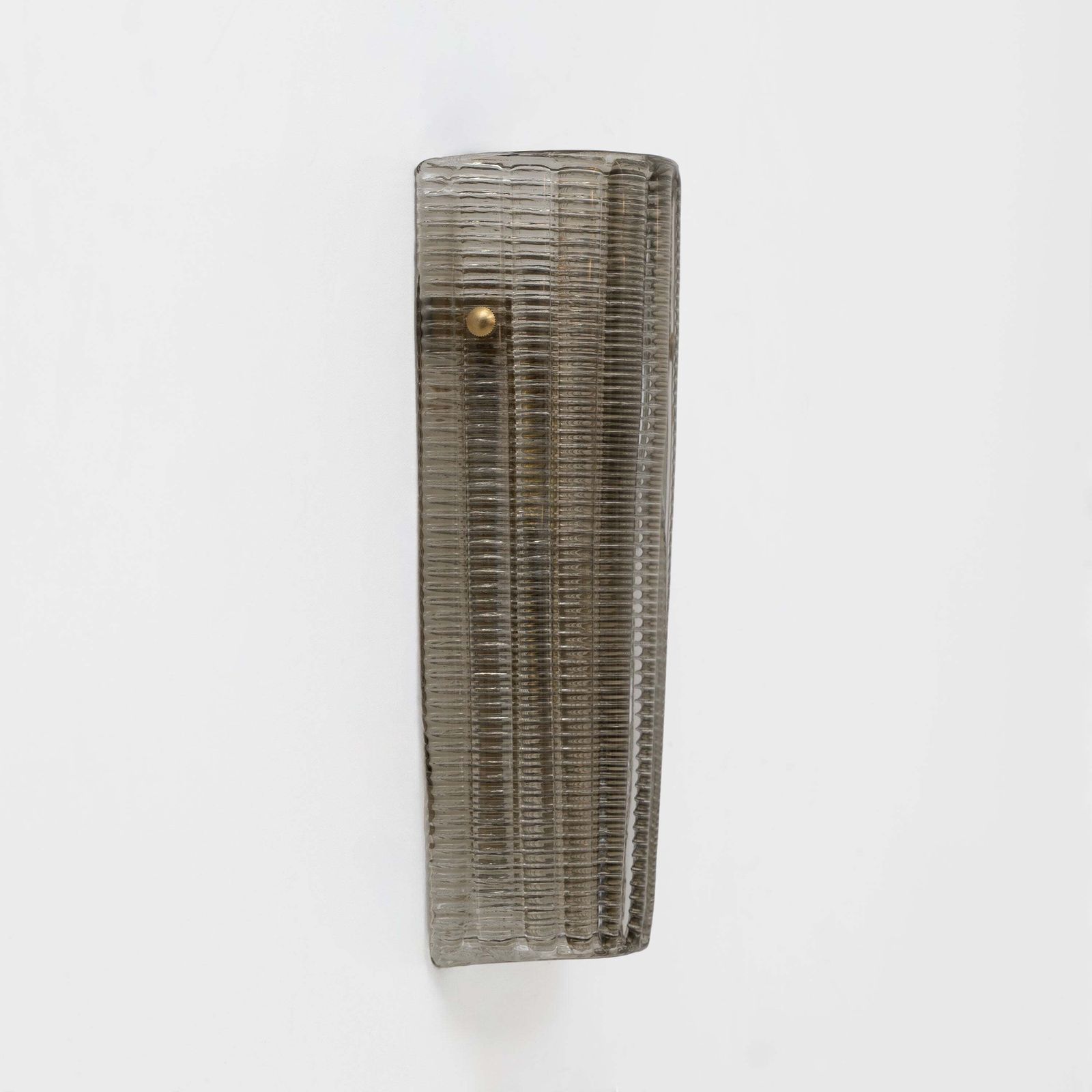 Pair Of Murano Glass Wall Sconces In Smoked Glass And Brass, Italy photo 1923.0