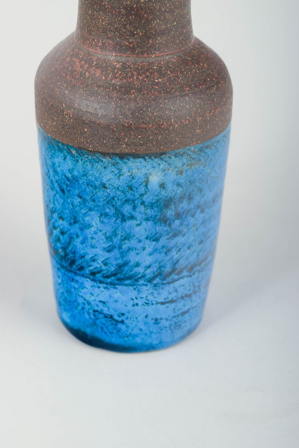 Vase en céramique Nils Kähler pour Kähler, glaçure bipartite, années 1960. photo for sale