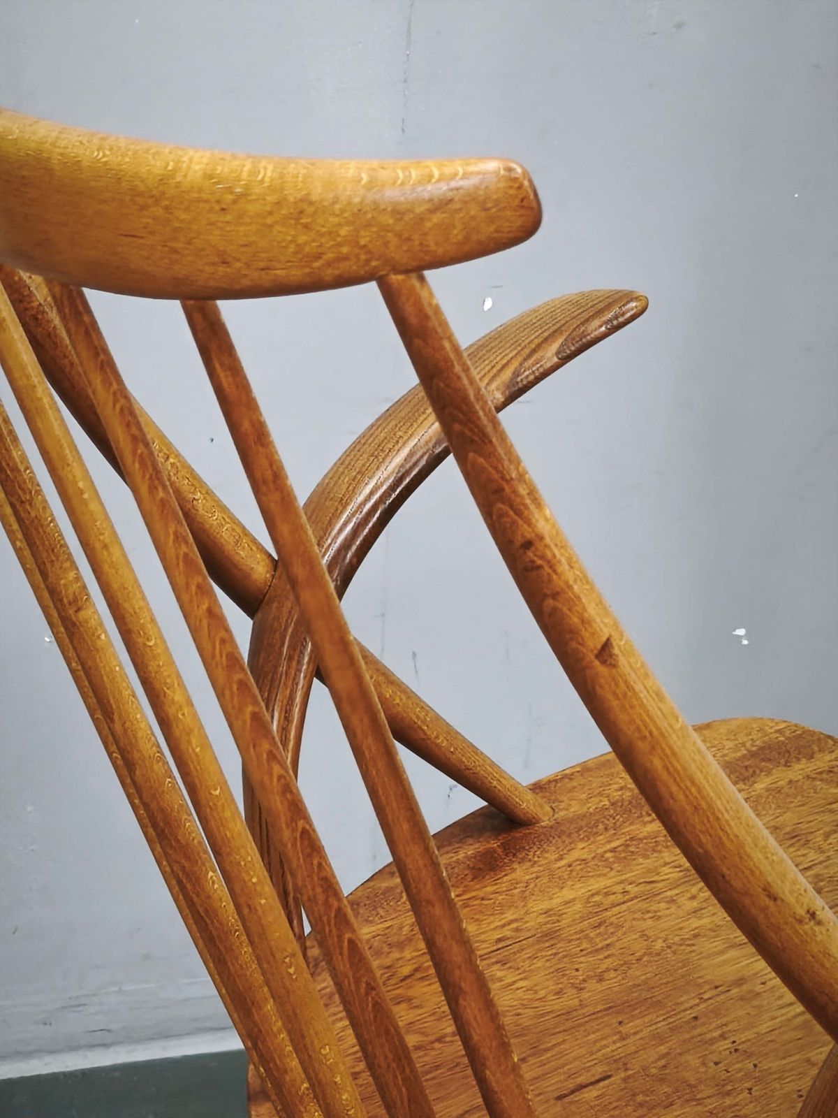 Illum Wikkelsø Danish Modern Rocking Chair By Niels Eilersen, 1960s photo for sale