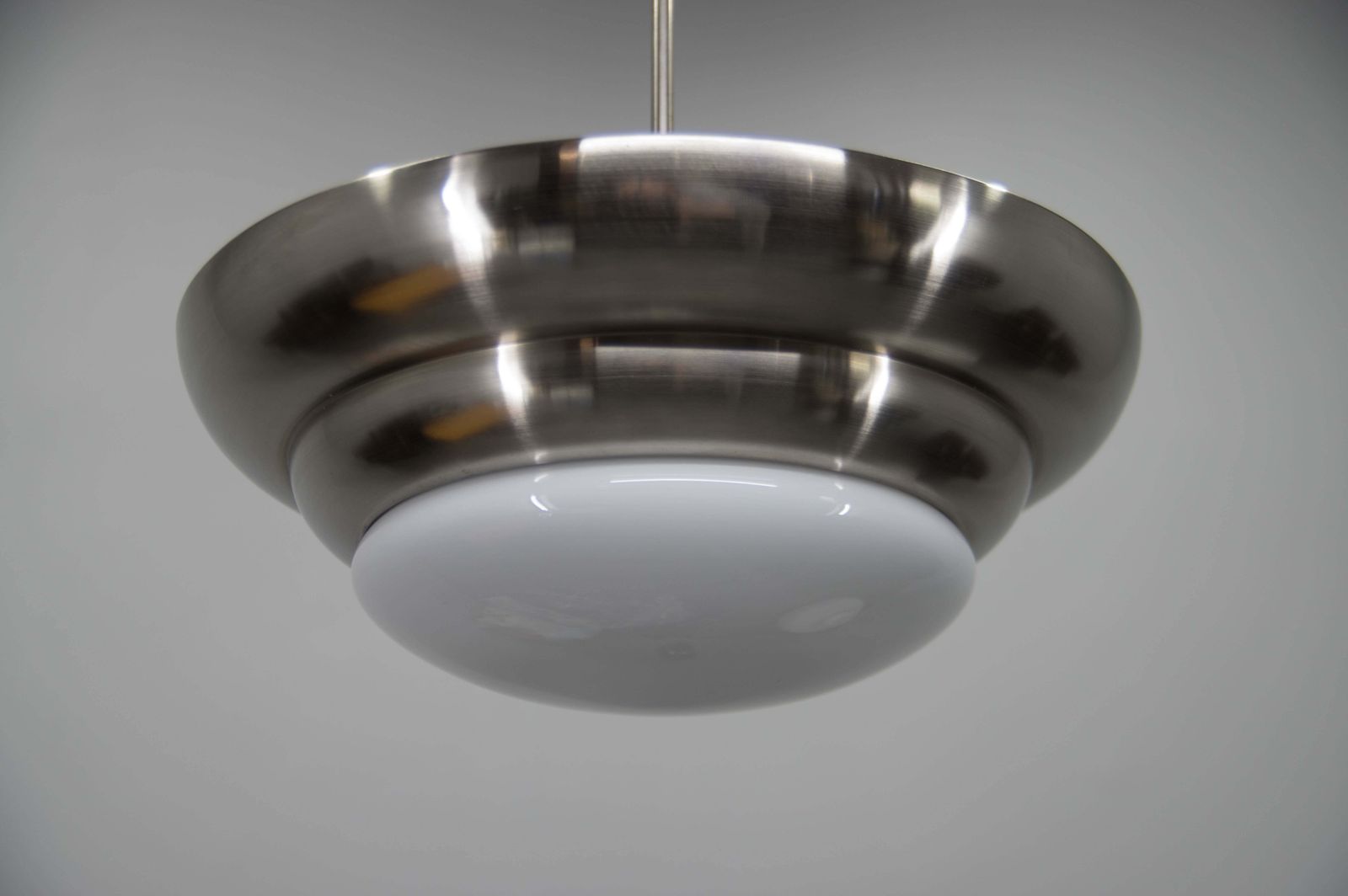 Zeldzame Franta Anýž nikkel hanglamp, jaren 1930, gerestaureerd photo for sale