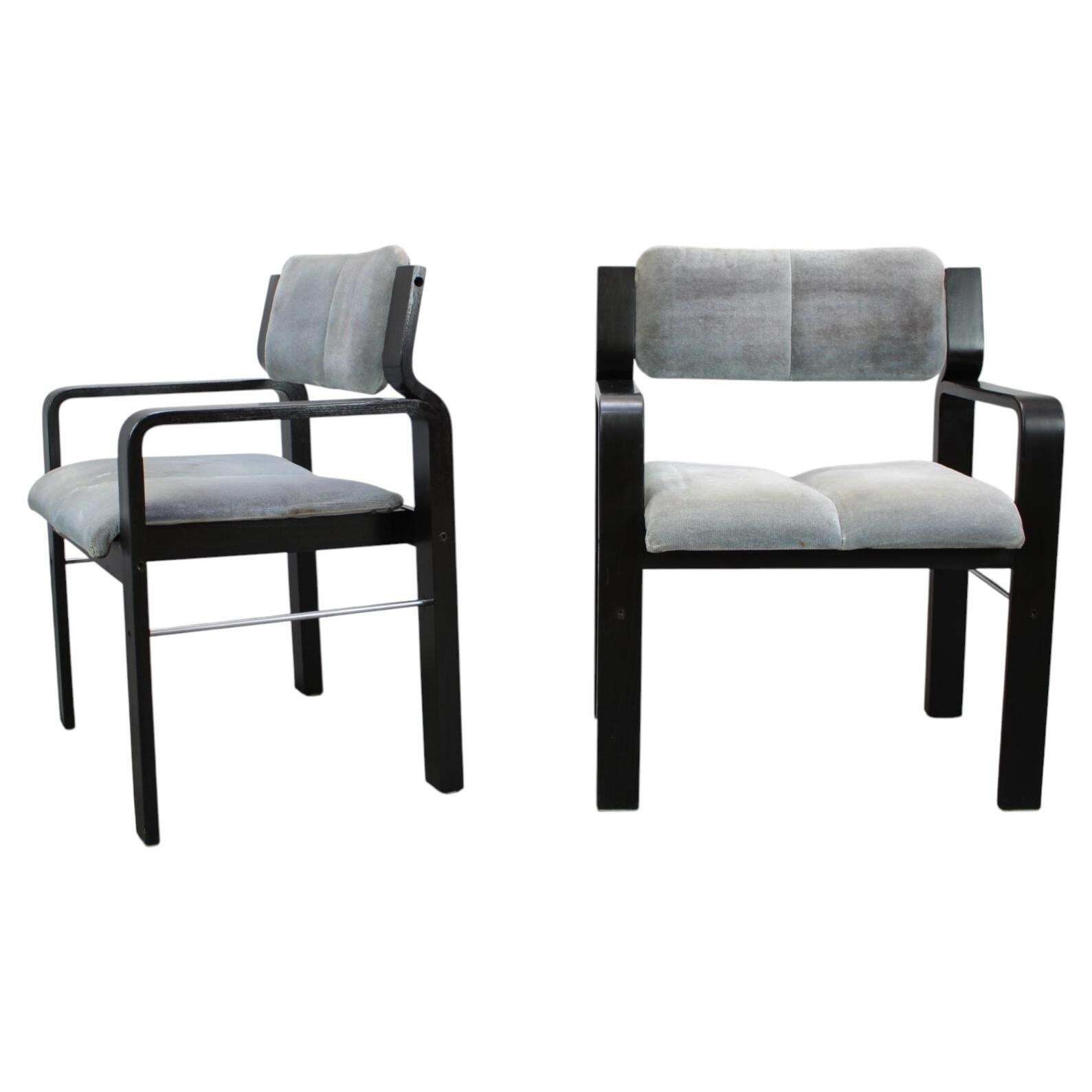 Paire de fauteuils Ludvik Volak, Dřevopodnik Holešov, Tchécoslovaquie, 1989