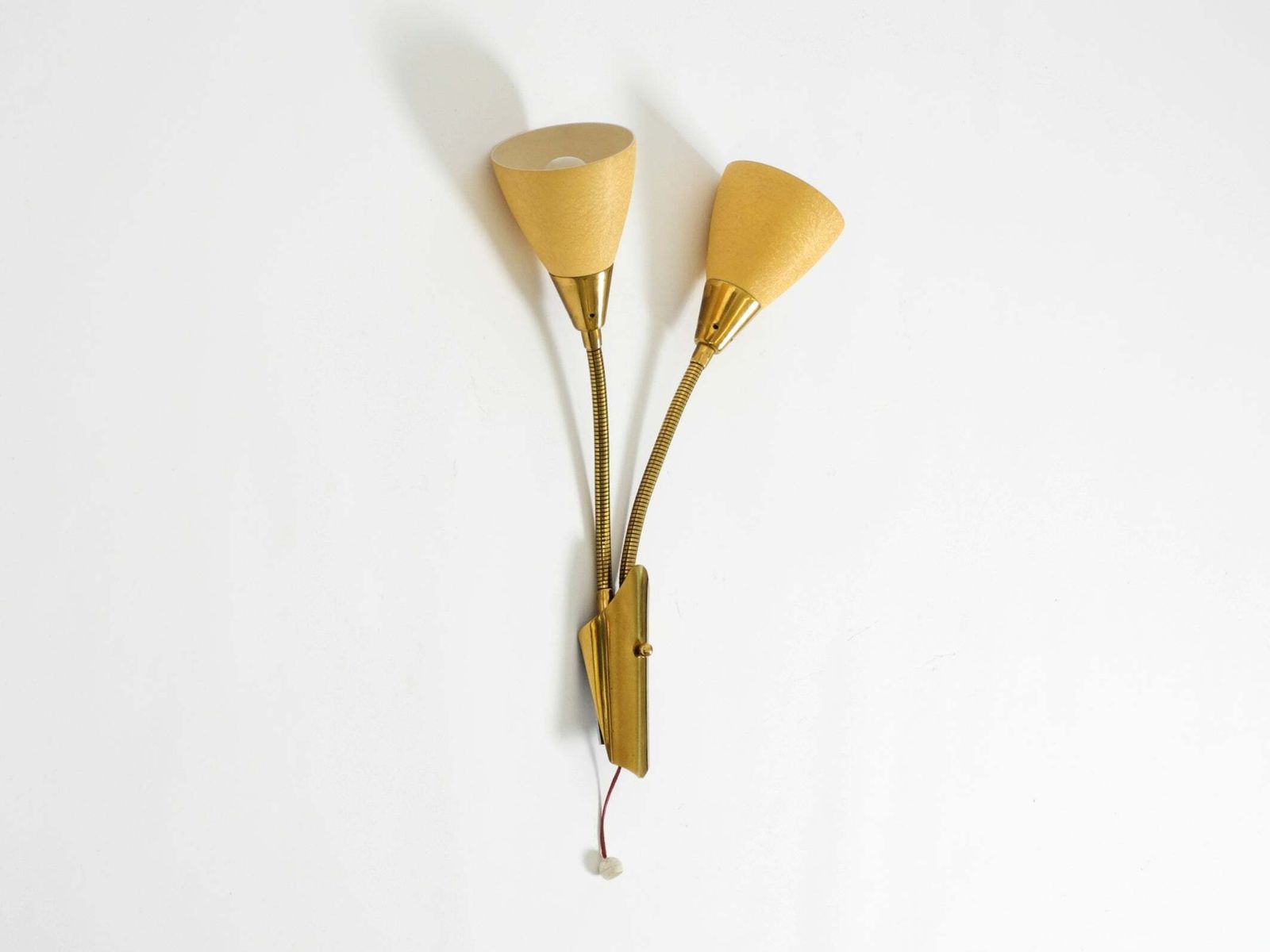 1950s Brass Wall Lamp With A Gooseneck And Double Shade By Cosack Lechten photo 787.0