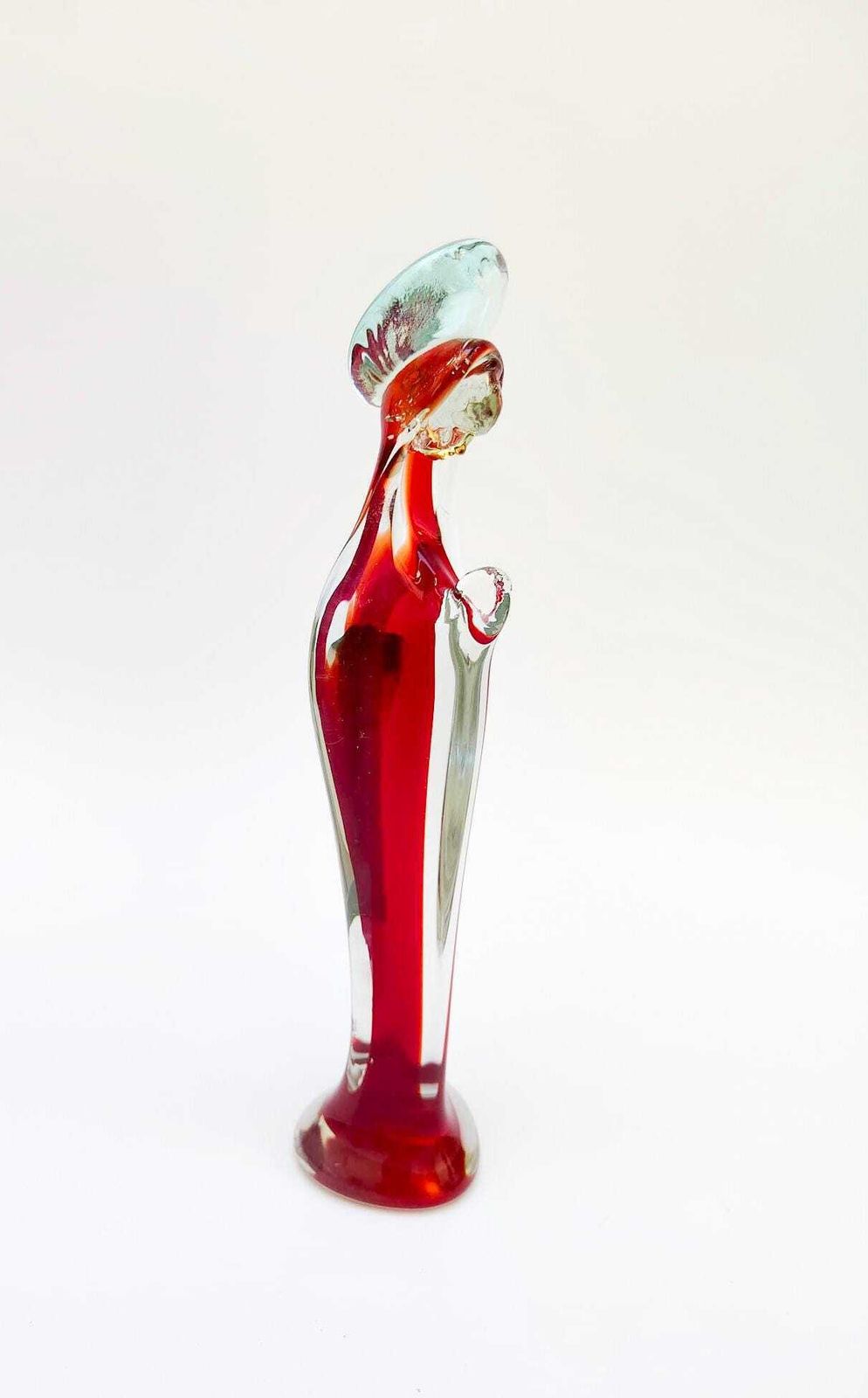 Figurine Madonna en verre de Murano vintage, sculpture dans le style de Seguso photo for sale