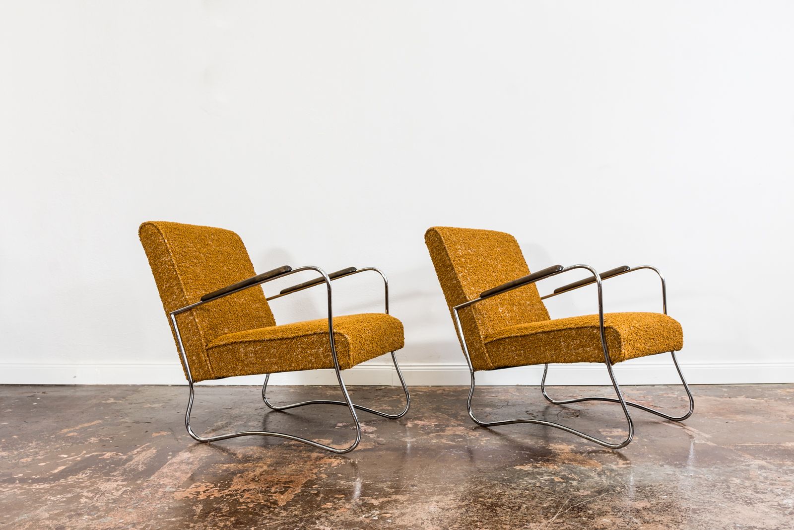 Bauhaus stijl fauteuils, jaren 1950, Polen, set van 2 photo buy