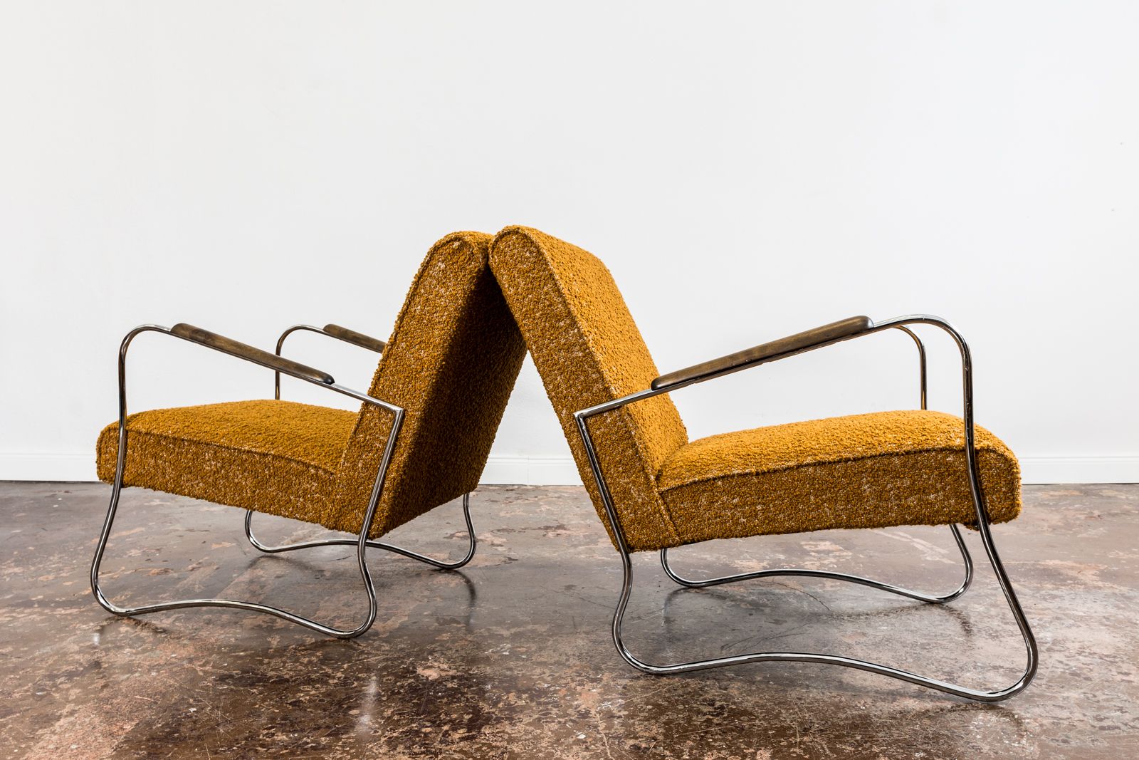 photo furniture Bauhaus stijl fauteuils, jaren 1950, Polen, set van 2