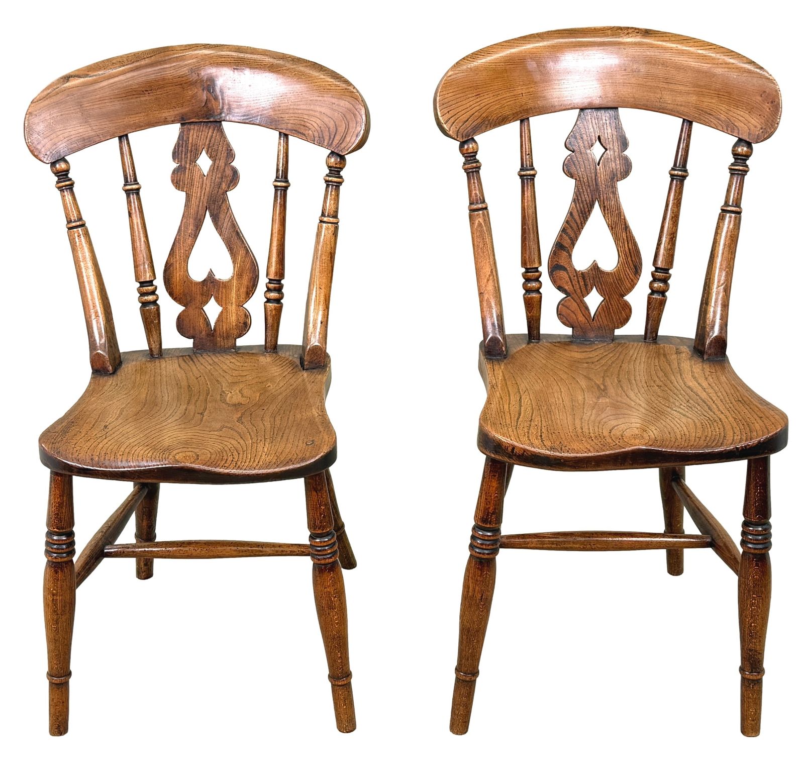 Set van 6 Windsor eetkamerstoelen, boerderij/keuken, midden 19e eeuw (Engeland, ca. 1860) photo furniture