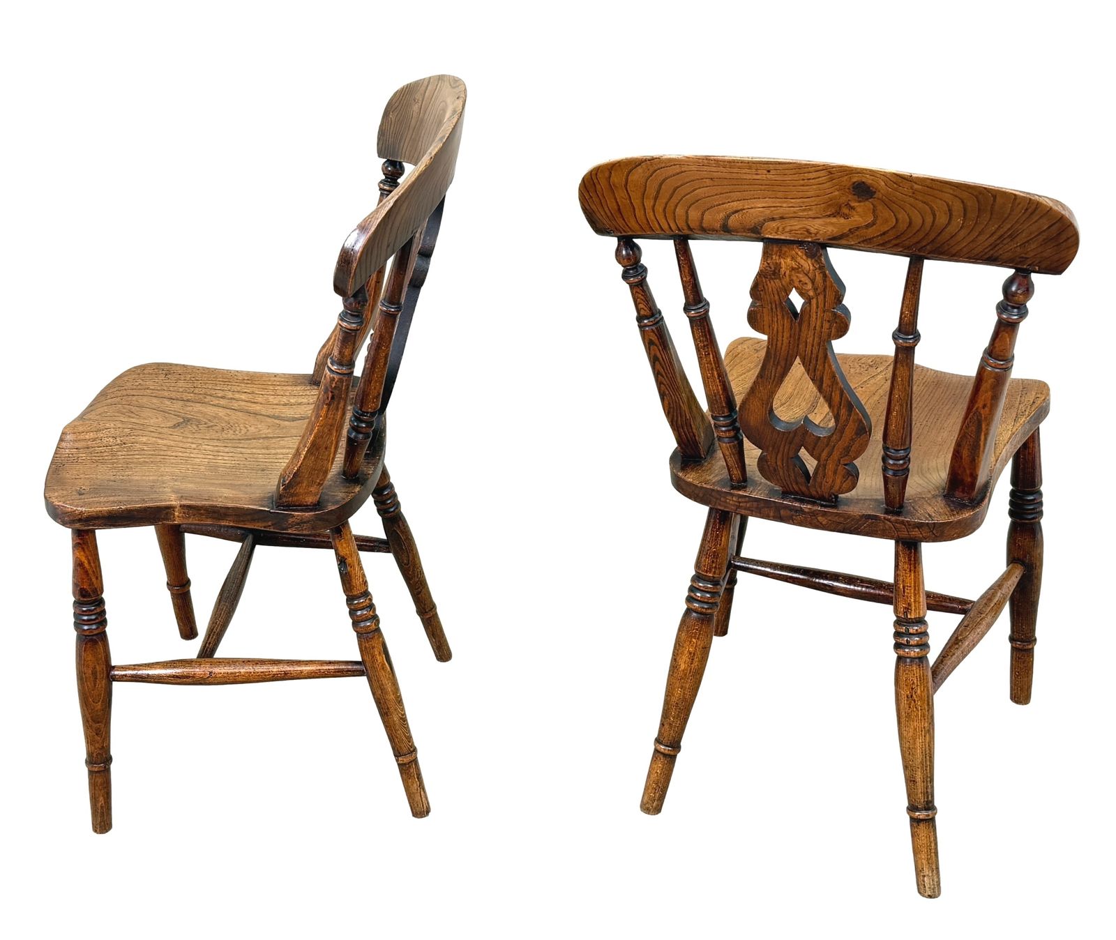 3775.0 Set van 6 Windsor eetkamerstoelen, boerderij/keuken, midden 19e eeuw (Engeland, ca. 1860) photo