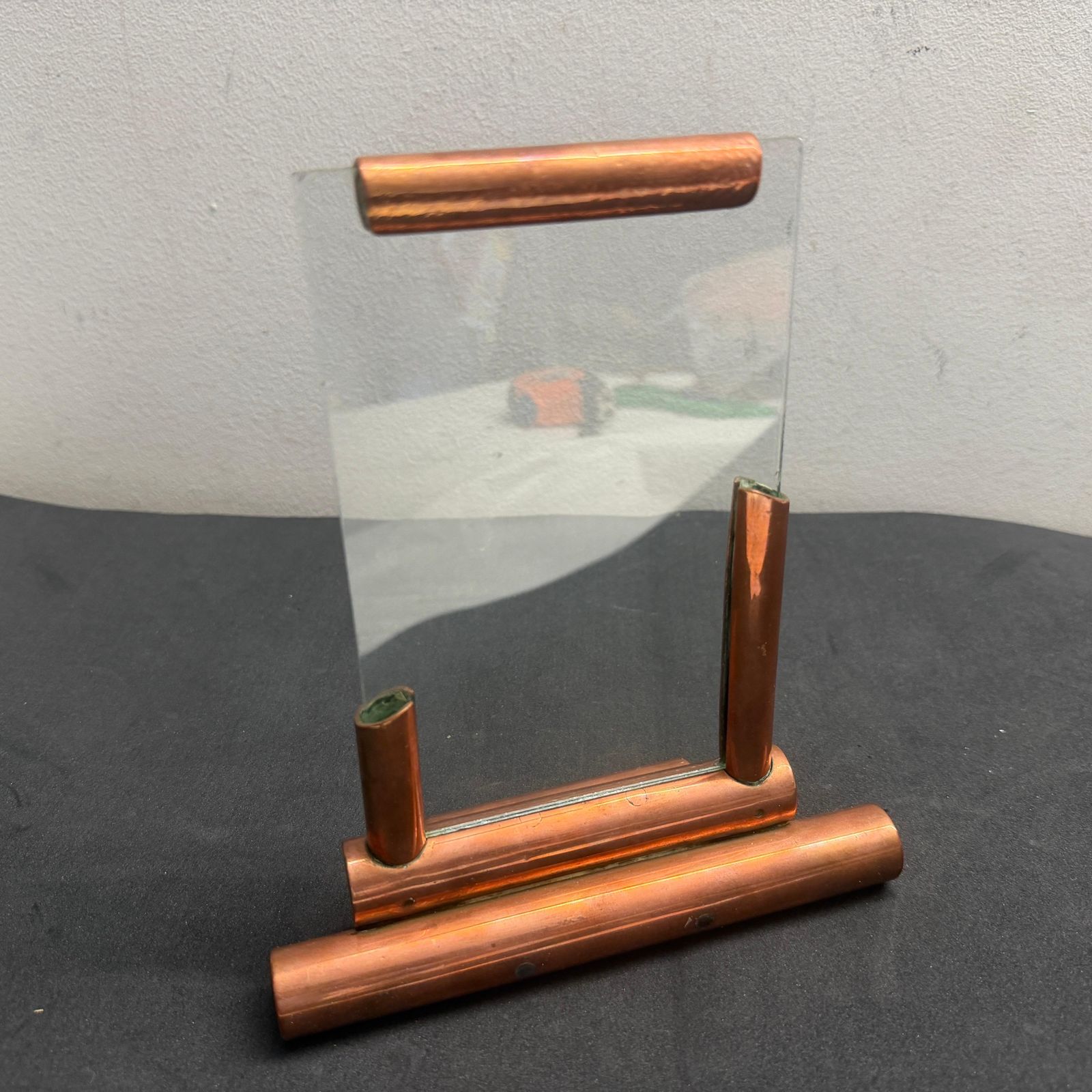 photo buy Authentic 1930s Art Deco Copper And Glass French Picture Frame