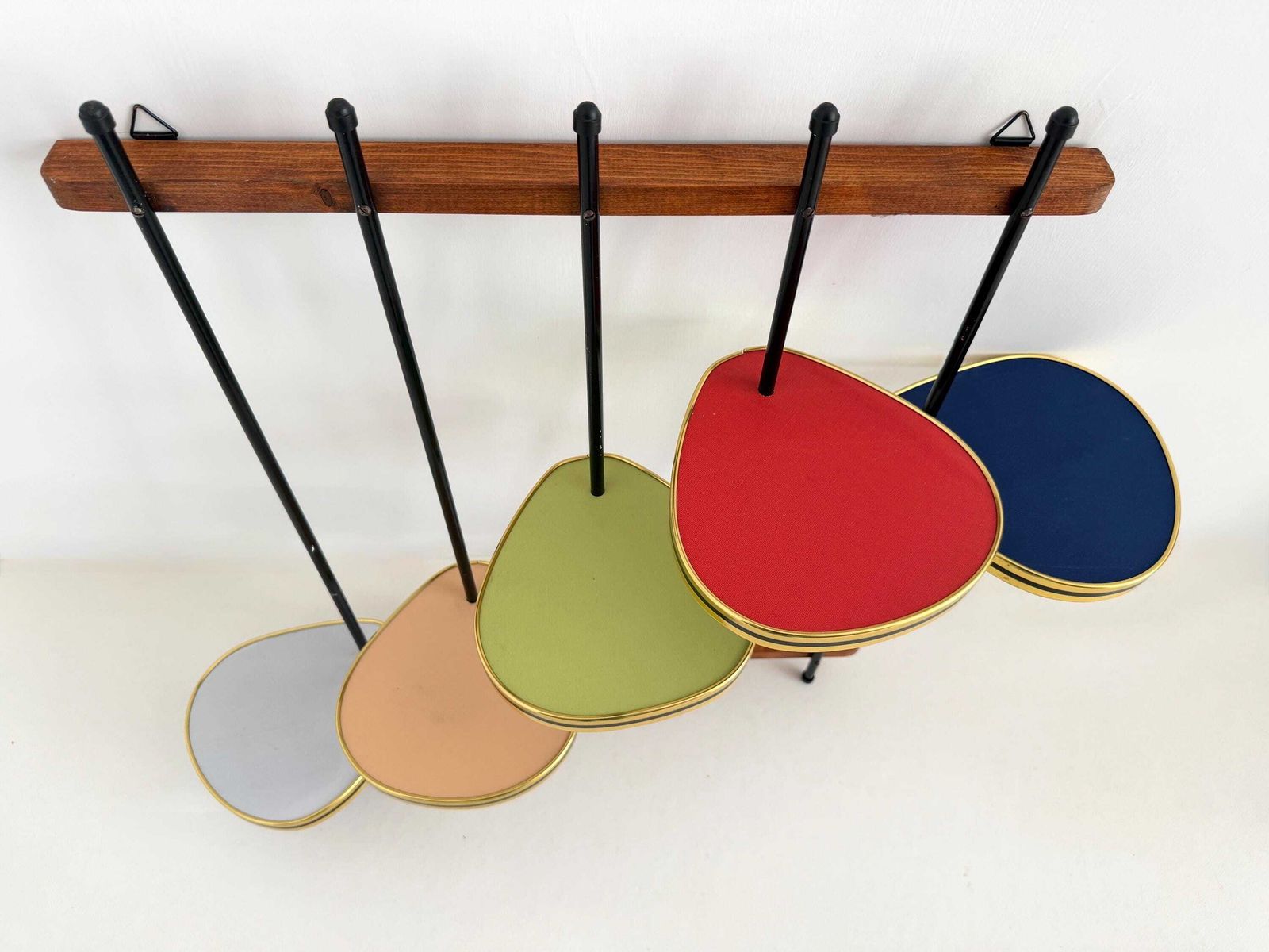 1980s Fabric Leaf Plant Shelf: Colorful Mid Century Modern Wall Rack photo 516.0