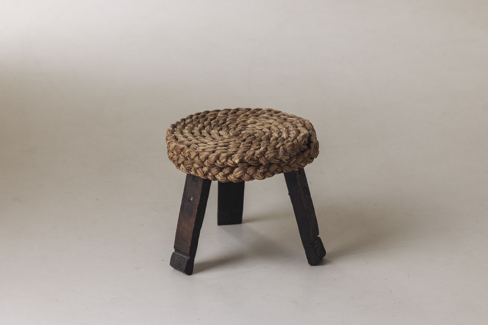 photo furniture Rare Chair And Matching Stool By Adrien Audoux And Frida Minet, France 1950s