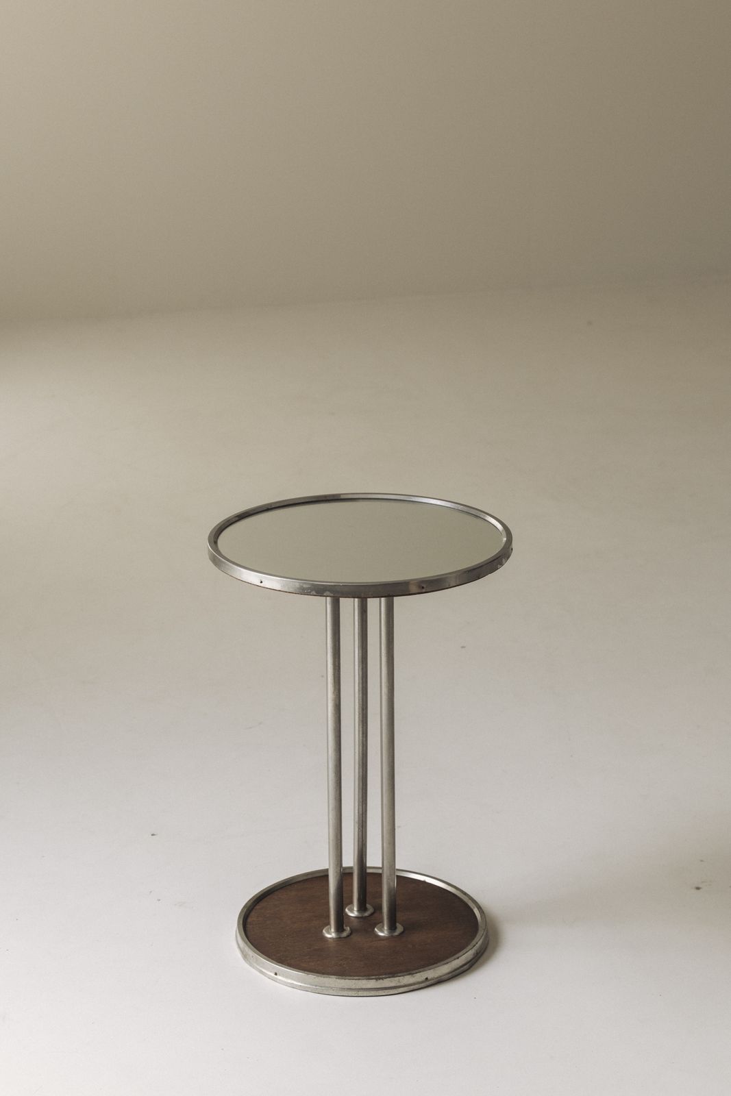 French Art Deco Mirrored Side Table, 1930s photo for sale