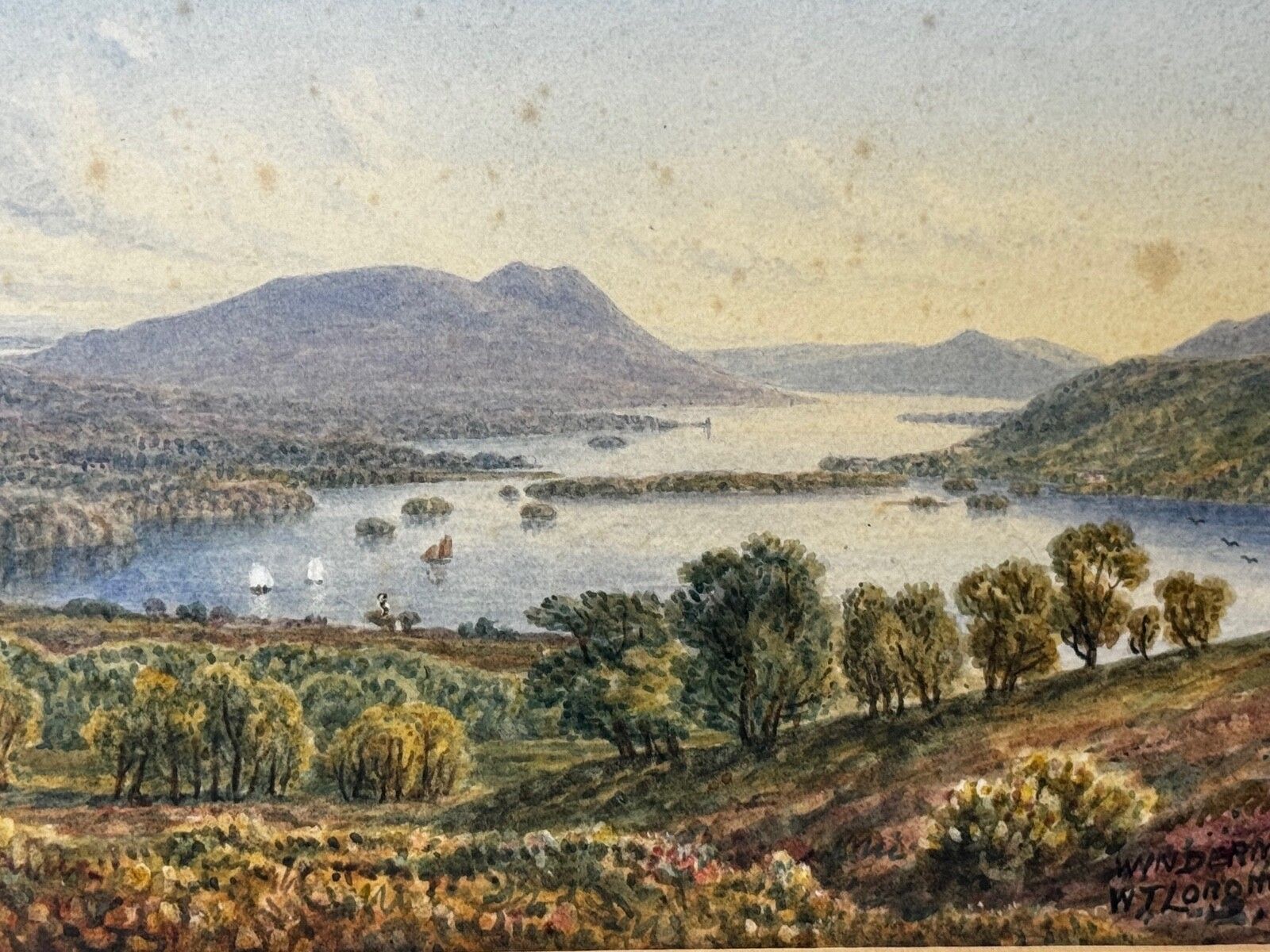 William Taylor Longmire, Windermere, aquarel met uitzicht op de Langdale Pikes photo furniture