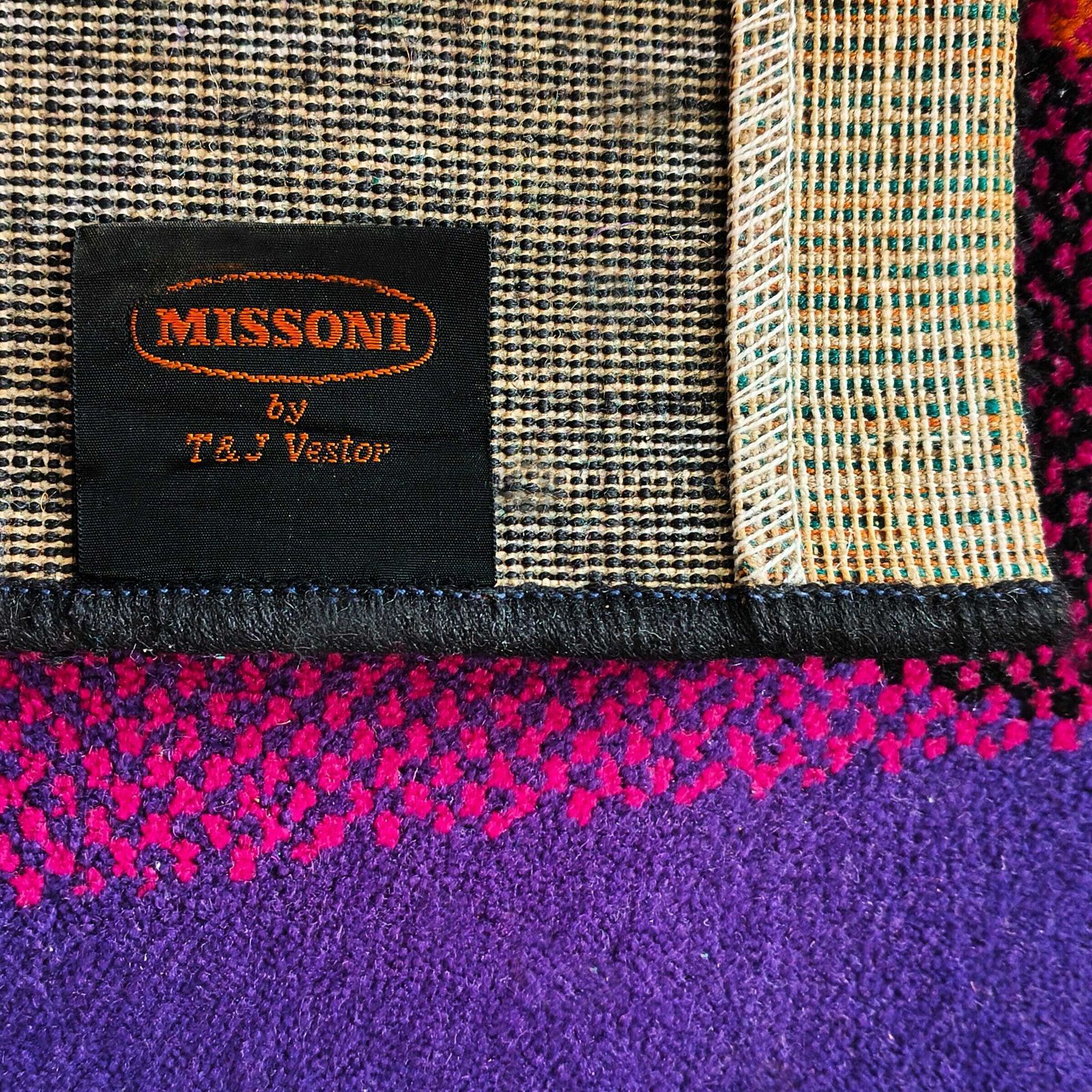 photo buy Stunning 1980s Italian Post Modern Wool Rug By Missoni For T&J Vestor.