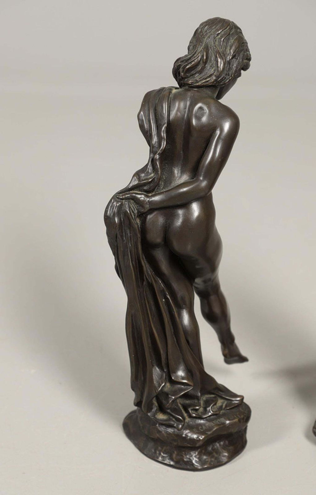 photo buy Art Nouveau Bronze Nude Female Sculpture Home Décor Antique Standing Figure