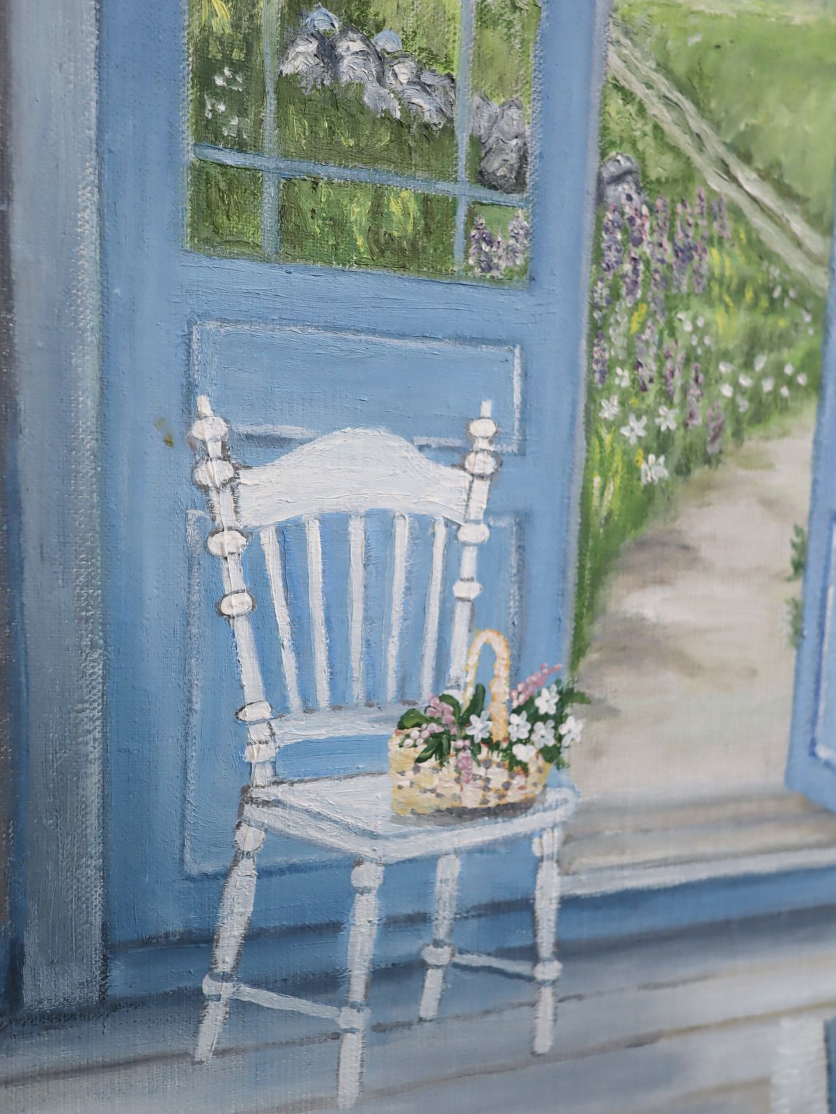 Open Deuren naar de Zomer, Olieverf op Doek, Midden 20e Eeuw photo buy