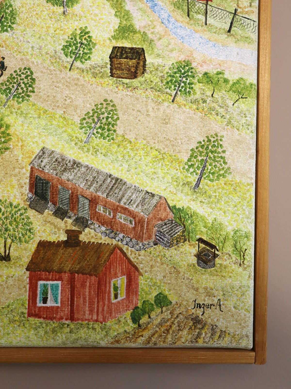 Kleine Rode Huisjes, Olieverf op Doek, Midden 20e Eeuw photo buy
