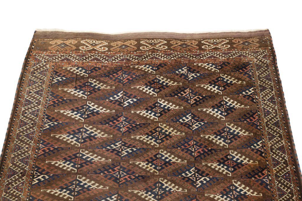 Antiek Yomut Tribal Vloerkleed, 305 × 211 cm, ca. 1900s photo Textiel