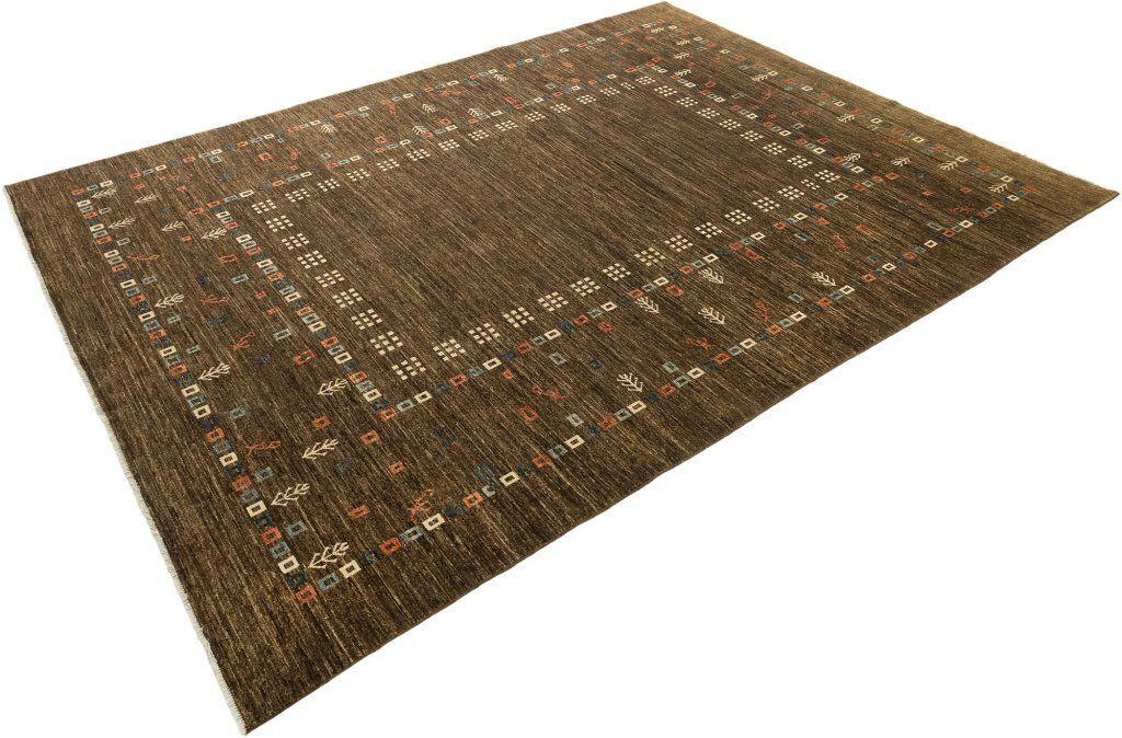 Vintage Afghaans Gabbeh vloerkleed, bruin, 361 × 277 cm, ca. jaren 1980 photo furniture