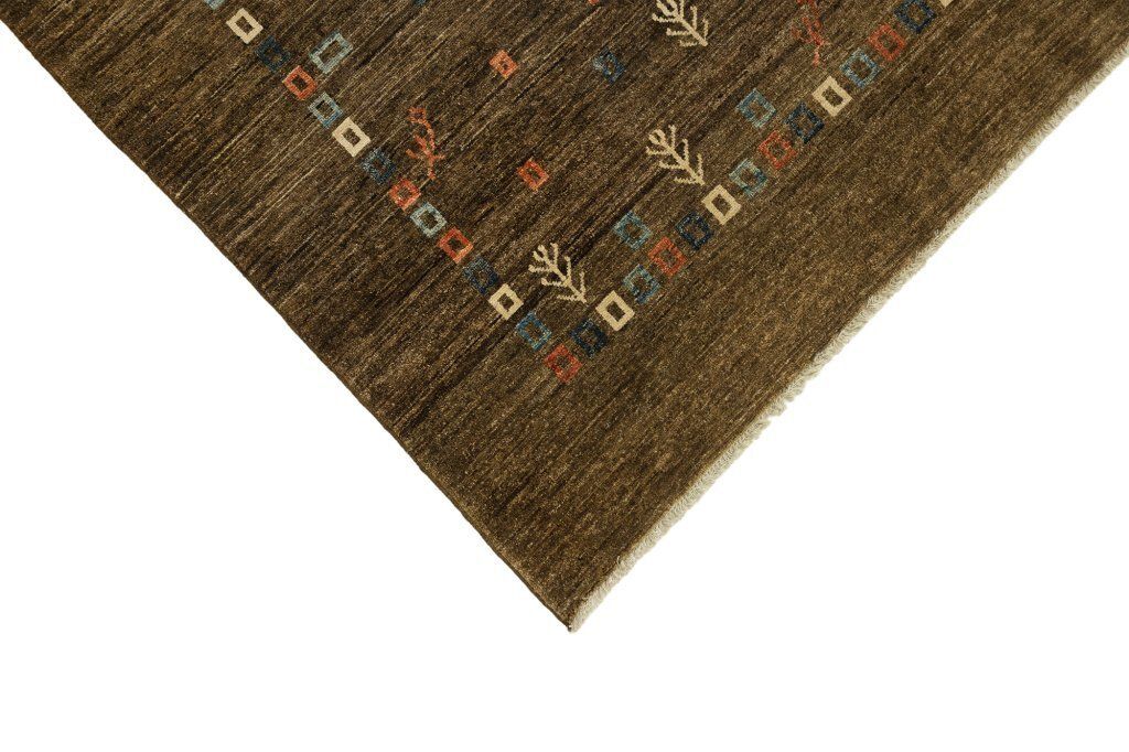 Vintage Afghaans Gabbeh vloerkleed, bruin, 361 × 277 cm, ca. jaren 1980 photo 4250.0