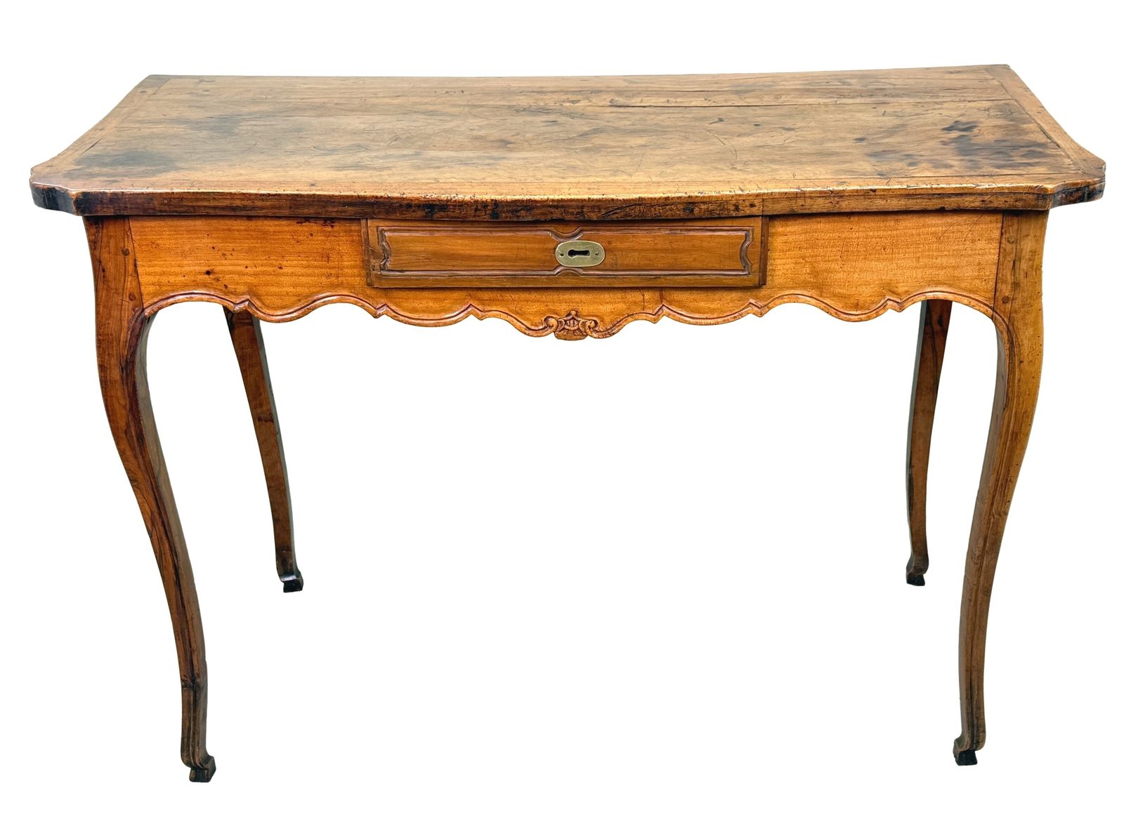 3595.0 French Provincial Louis XVI Cherry Wood Side Table, Late 18th Century (France, Circa 1780) photo