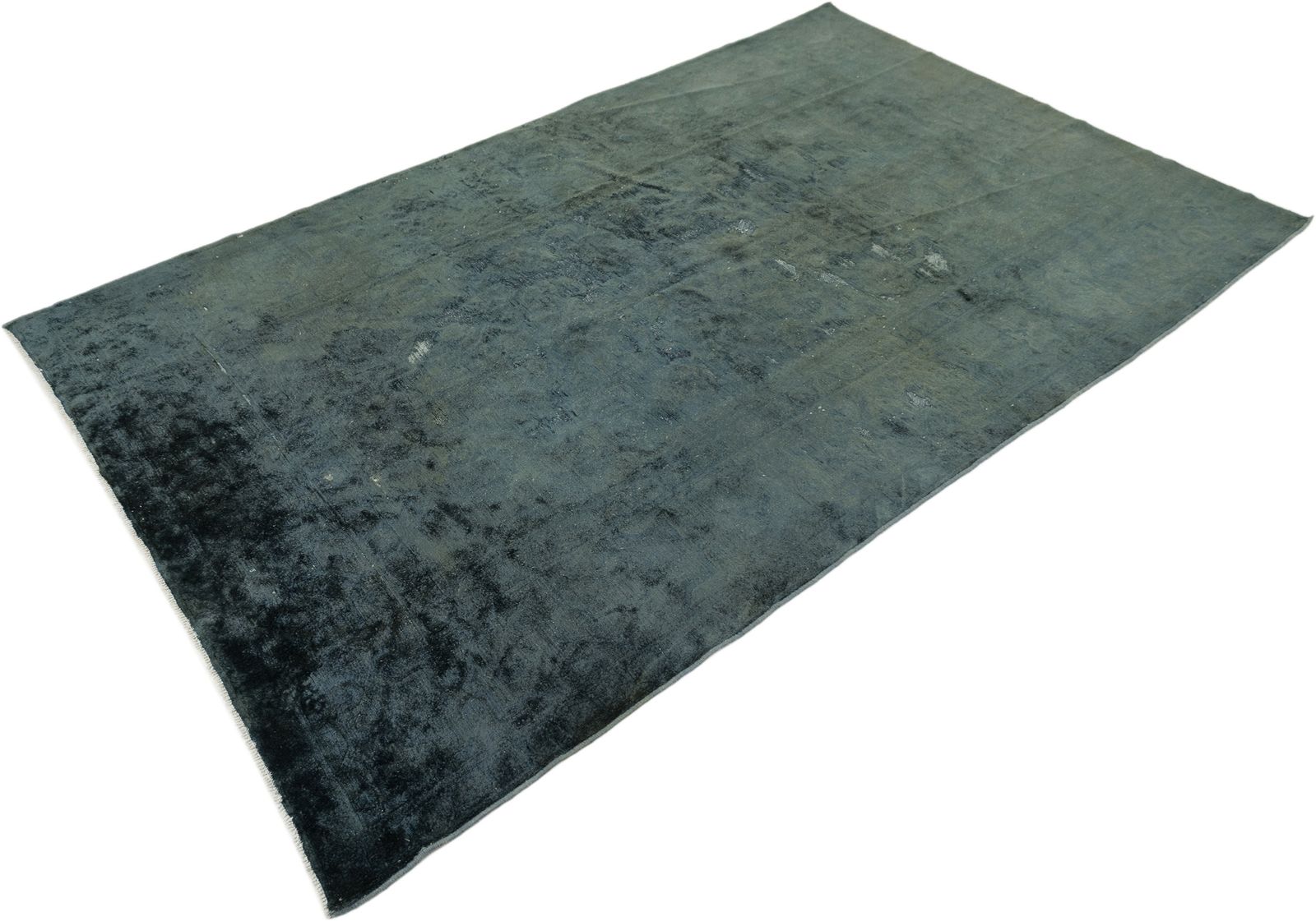 Mid-Century Duits Tefzet Overdyed Vloerkleed, Blauw, 310 × 200 cm, ca. jaren 1940 photo furniture