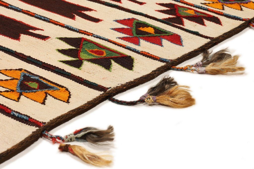 Antiek Turks kilim, crème, 226 × 114 cm, begin 20e eeuw photo vinterior