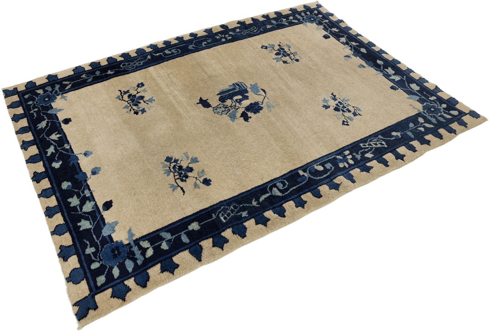 Antique Chinese Peking Rug, 175 × 122cm, Circa 1900s photo for sale