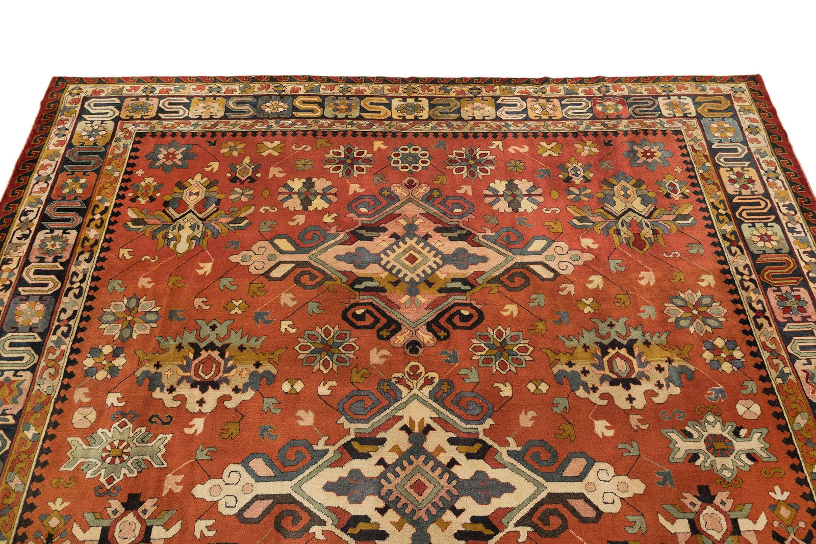 Semi Antique German Tefzet Rug, 378 × 305cm, Circa 1930s photo Textiel