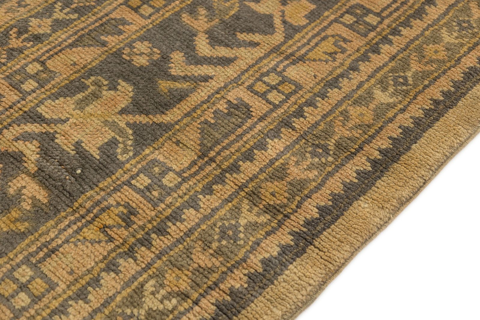 Antique Turkish Oushak Rug, Beige, 447 × 373cm, Circa 1920s photo vinterior