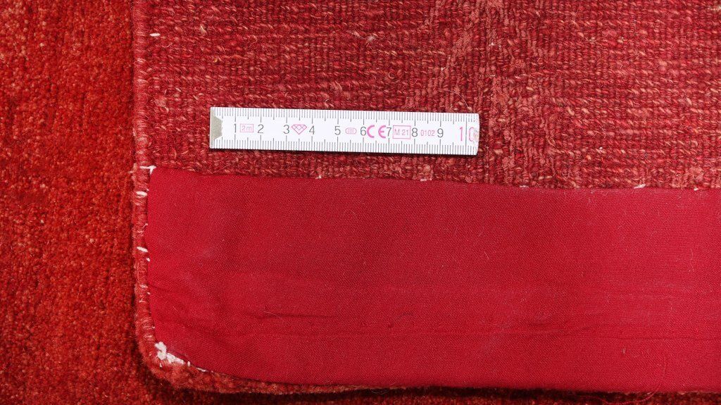 Vintage Nepalees tapijt, rood, 244 × 173 cm, ca. jaren 1980 photo vintage
