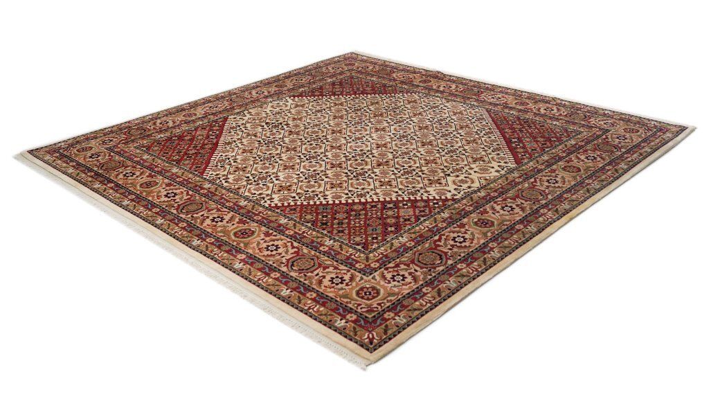 Vintage Chinees handgeknoopt vierkant tapijt, 259 × 259 cm, ca. jaren 1990 photo furniture
