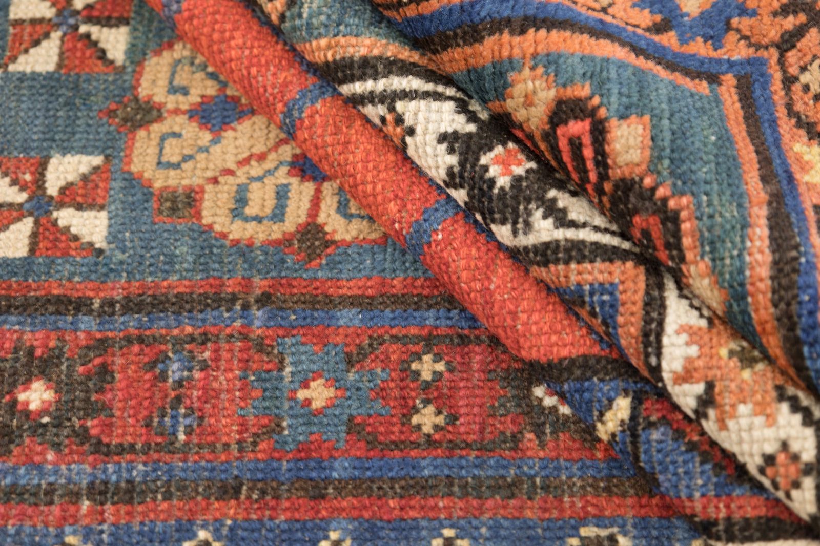 Antique Caucasian Kazak Runner, 257 × 122cm, Circa 1900s photo vintage