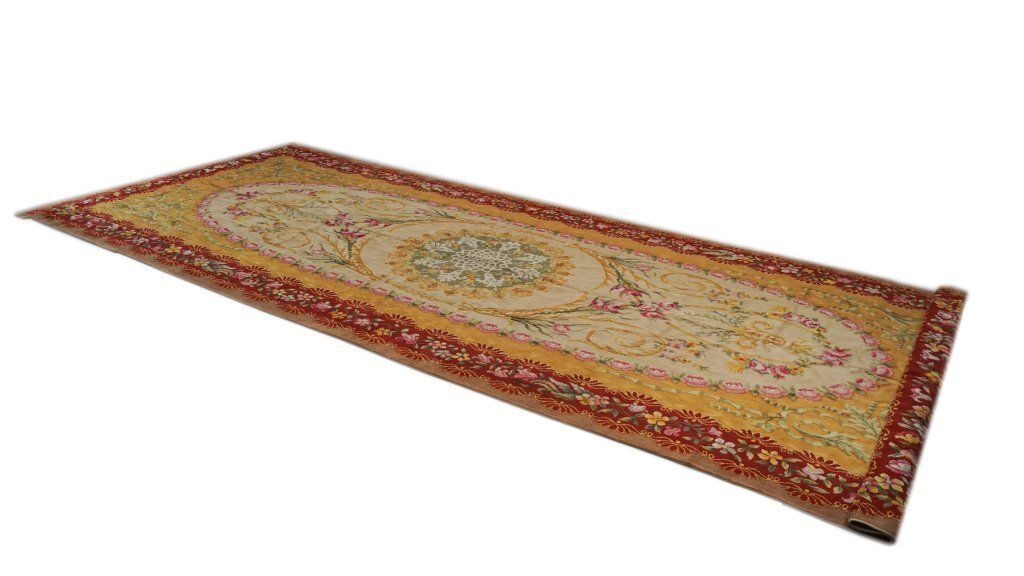 Spanish Savonnerie Rug, Golden Yellow, 800 × 330cm, Circa 1970s photo for sale