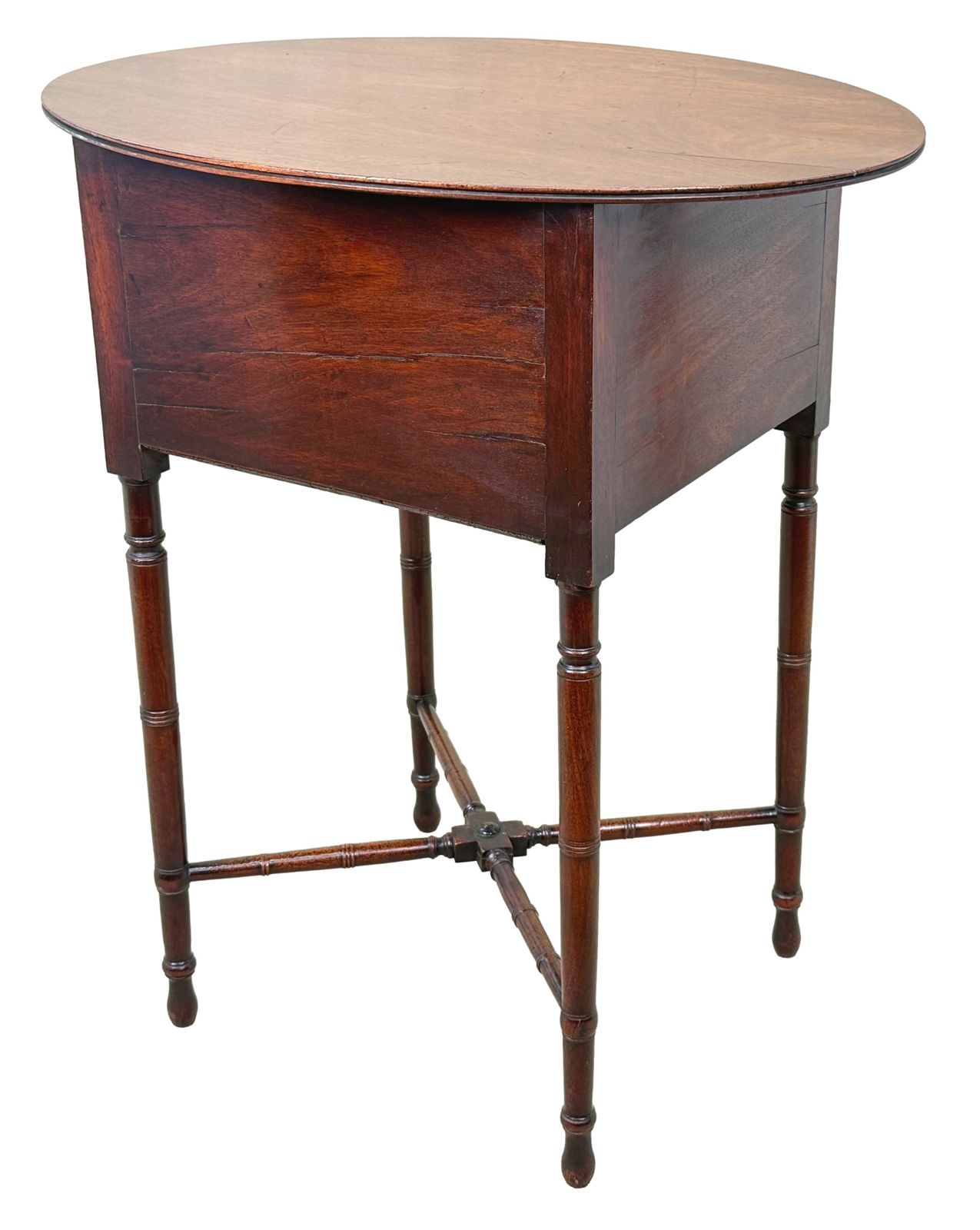 Early 19th Century Mahogany Oval Top Occasional Table, Georgian (England, Circa 1815) photo vintage